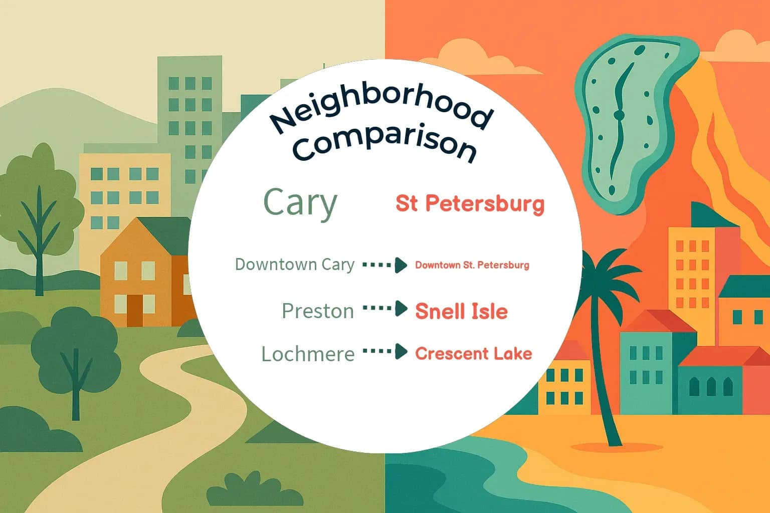 Cary vs St. Petersburg Neighborhood Comparison