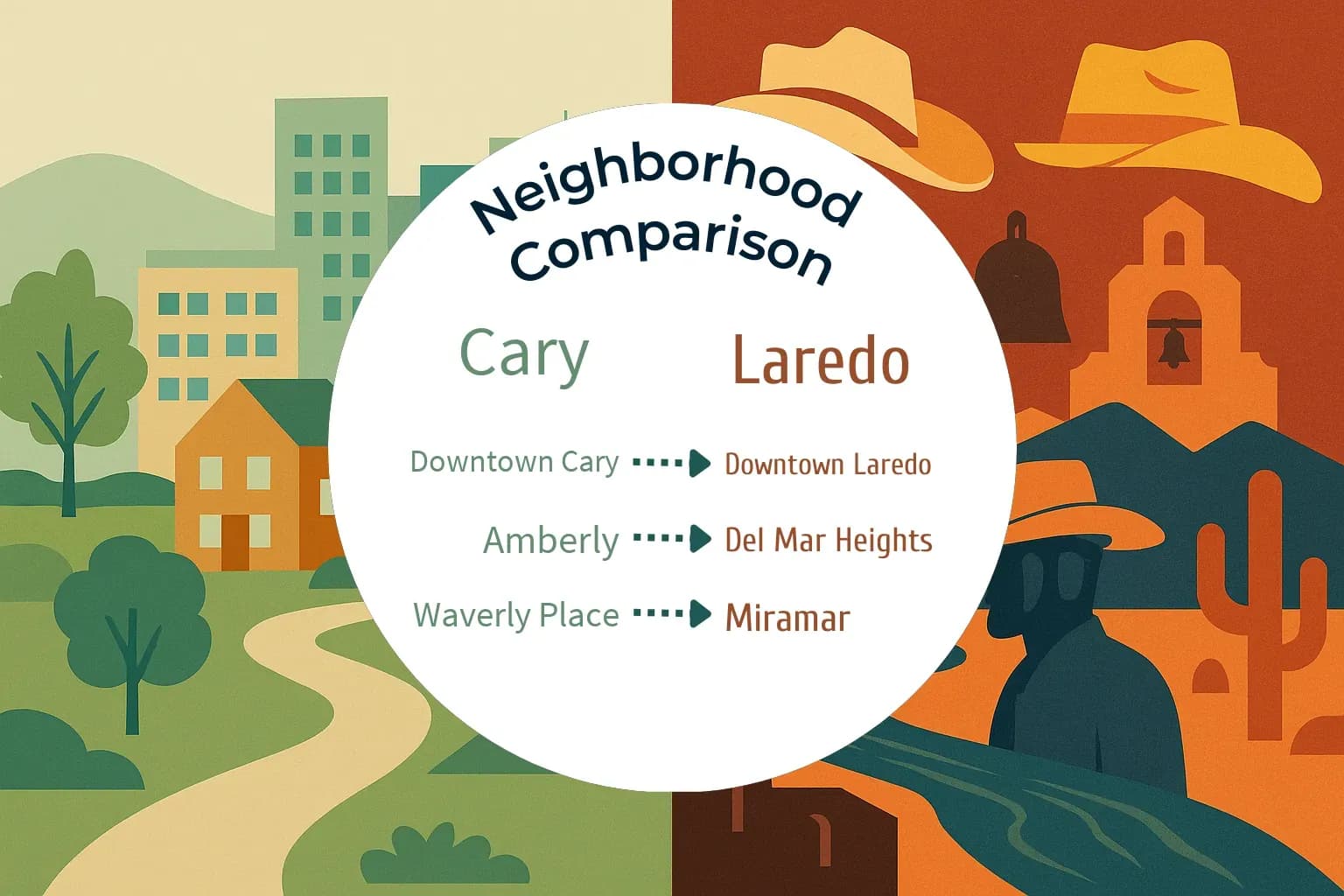 Cary vs Laredo Neighborhood Comparison
