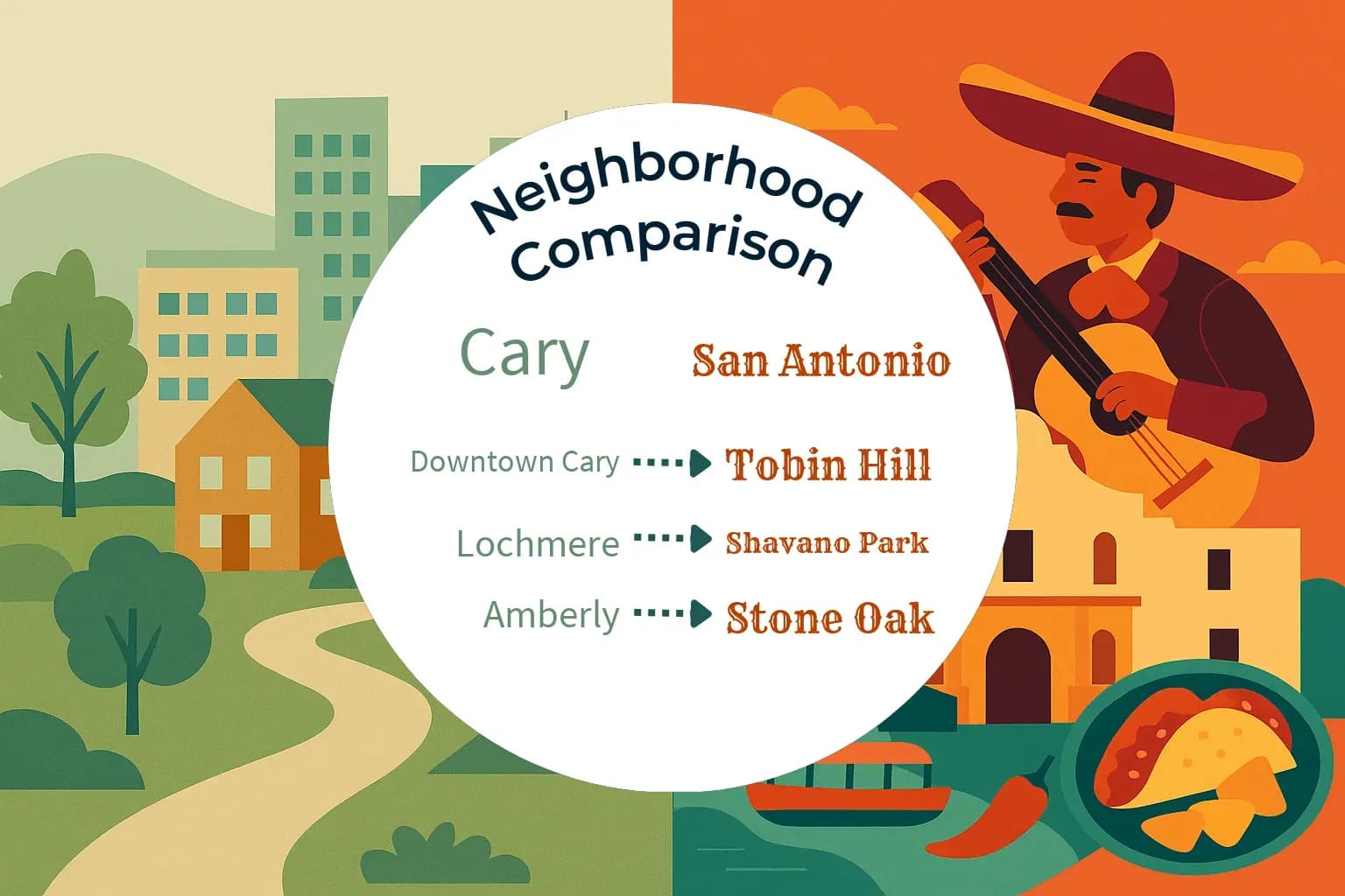 Cary vs San Antonio Neighborhood Comparison