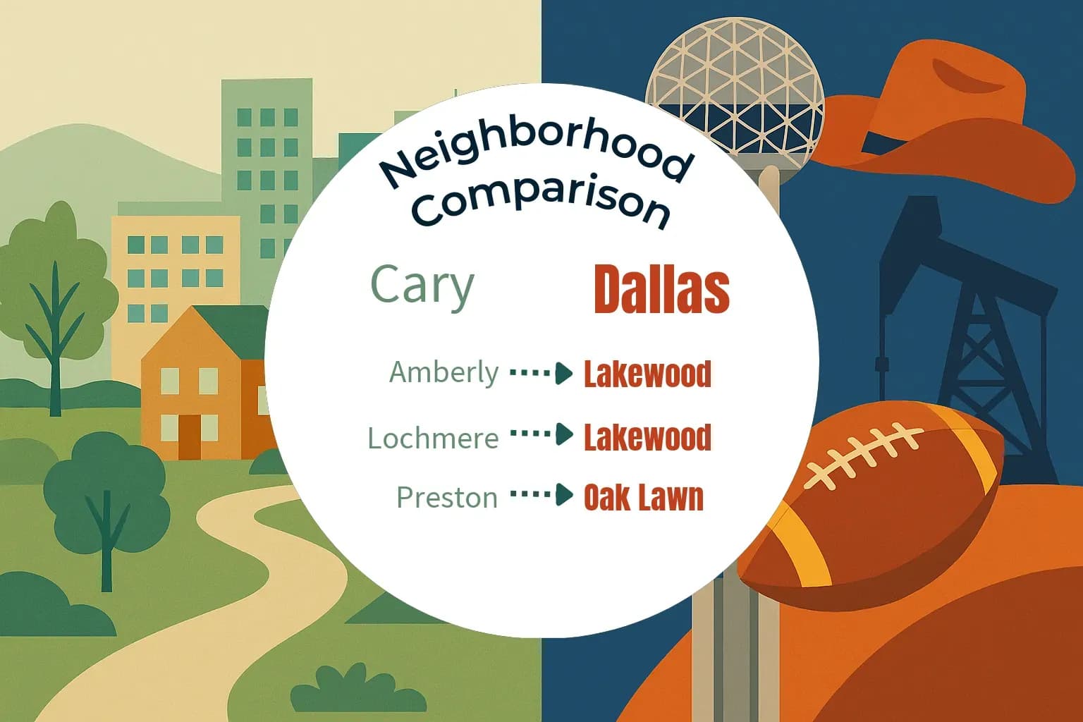 Cary vs Dallas Neighborhood Comparison