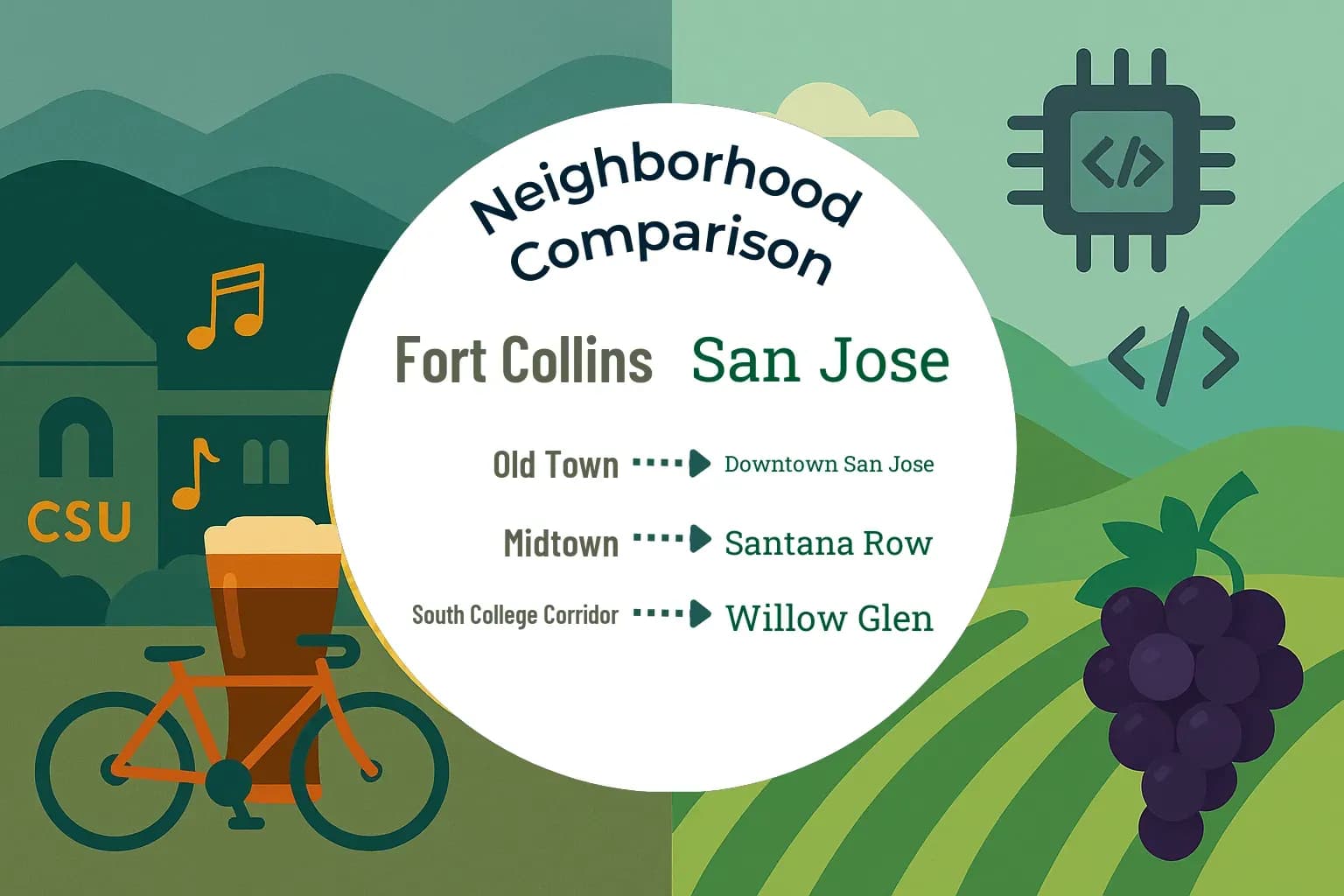 Fort Collins vs San Jose Neighborhood Comparison