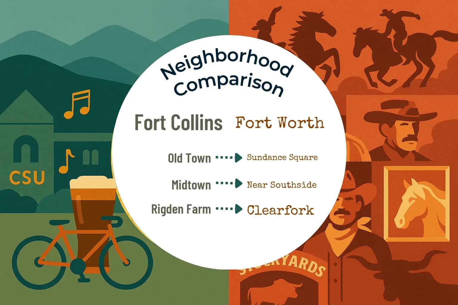 Fort Collins vs Fort Worth Neighborhood Comparison