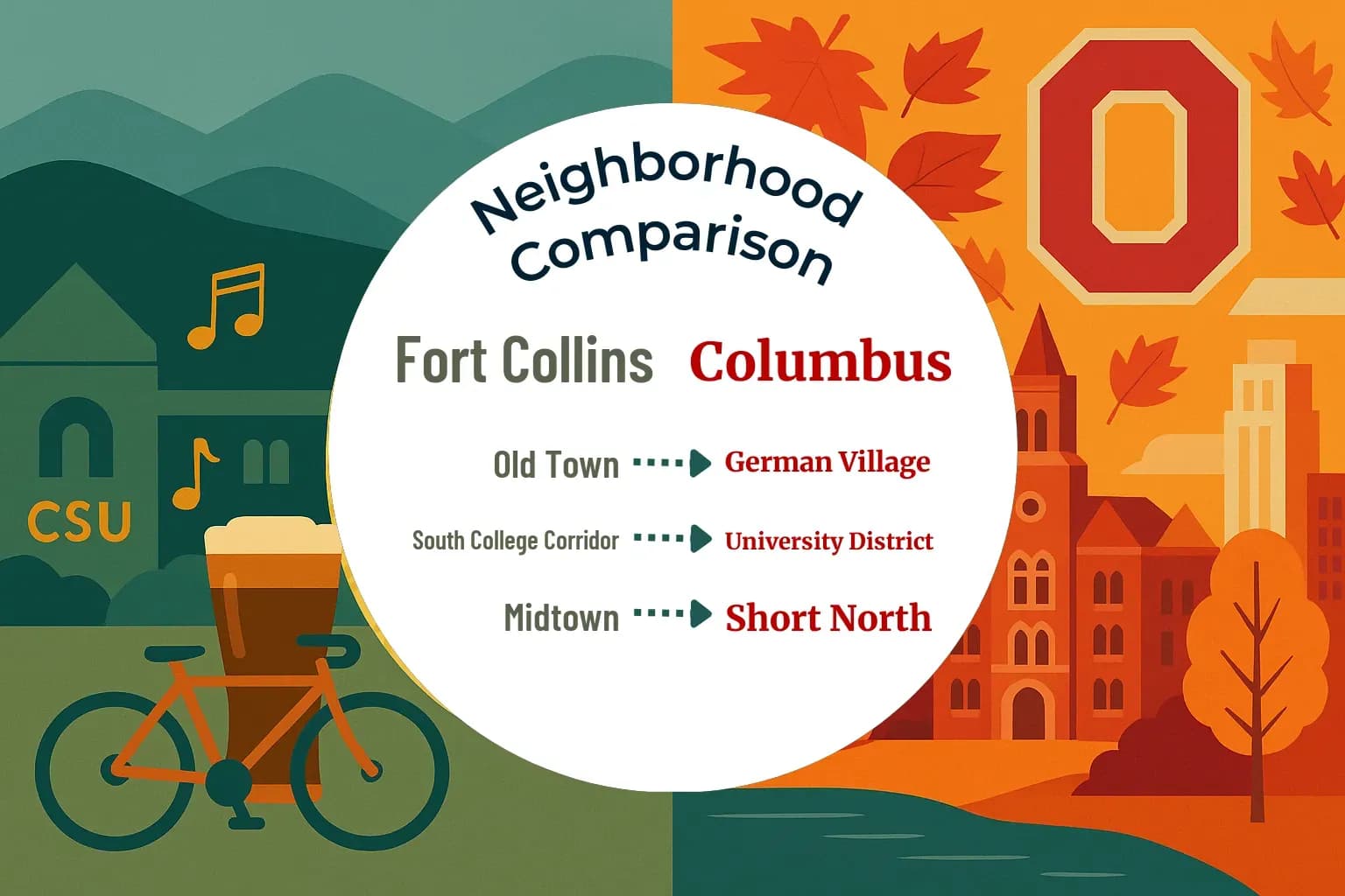 Fort Collins vs Columbus Neighborhood Comparison