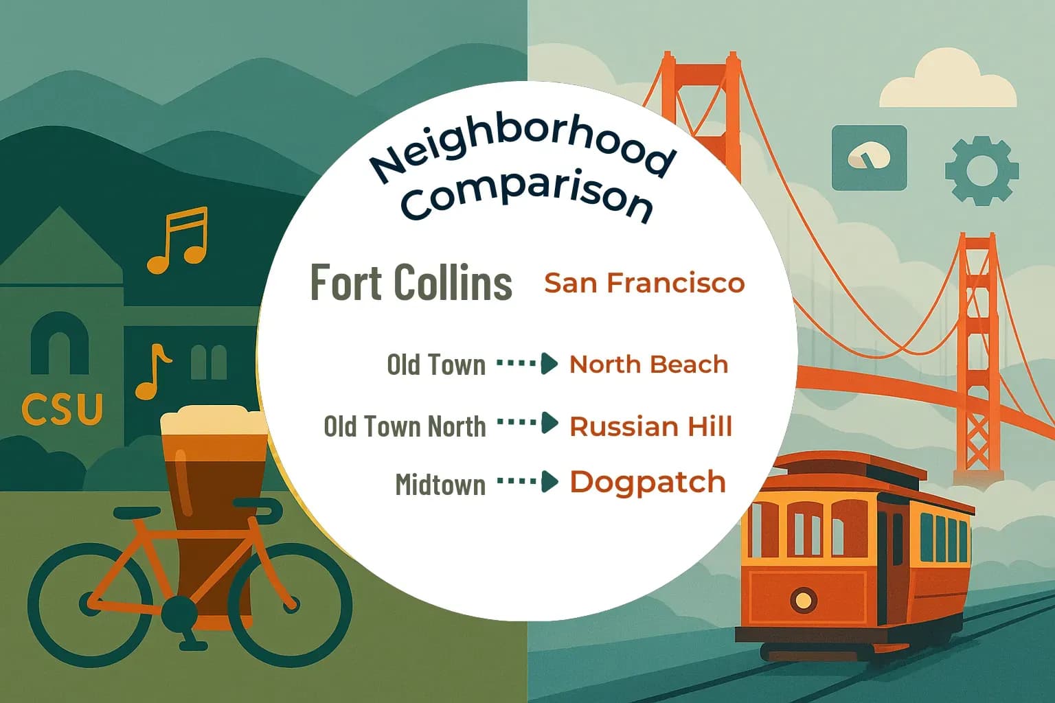 Fort Collins vs San Francisco Neighborhood Comparison