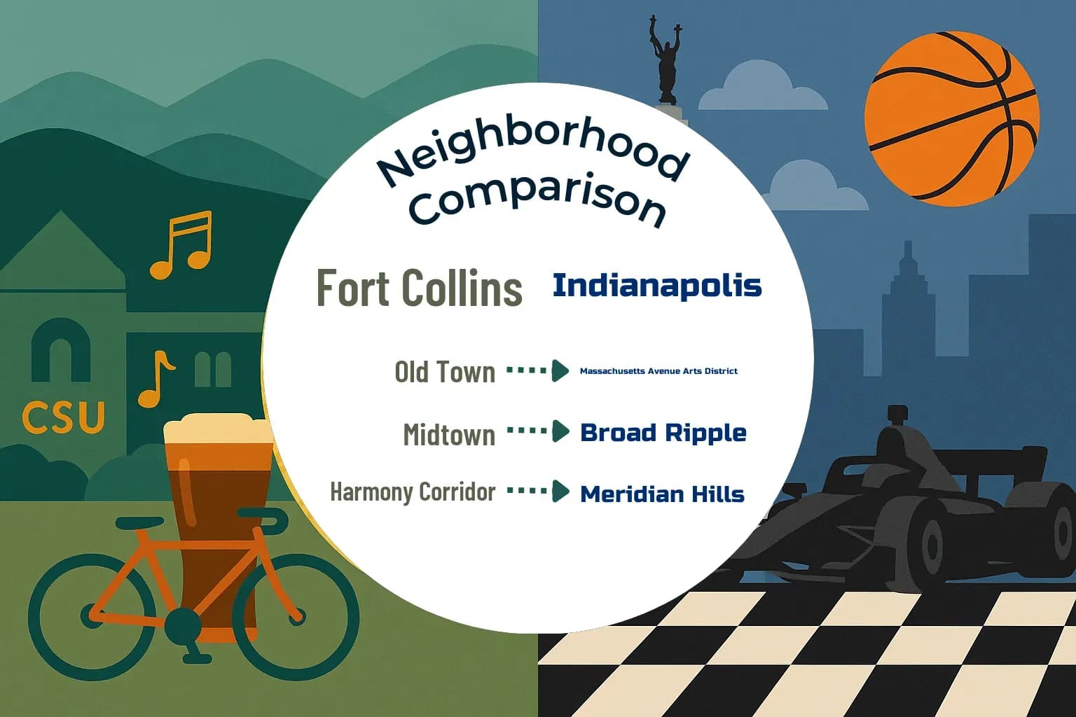 Fort Collins vs Indianapolis Neighborhood Comparison