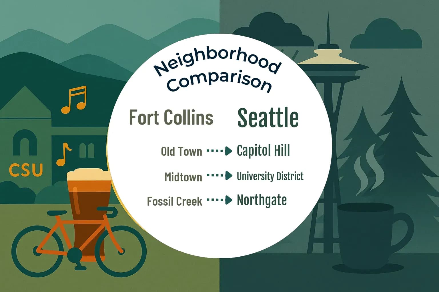 Fort Collins vs Seattle Neighborhood Comparison