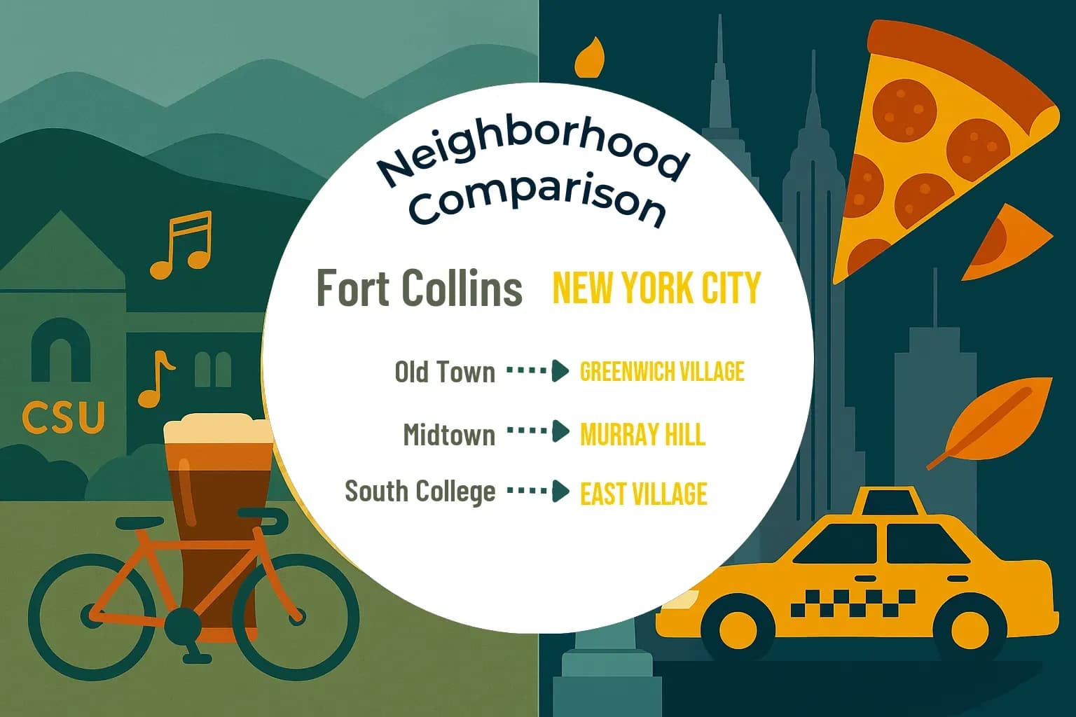 Fort Collins vs New York City Neighborhood Comparison