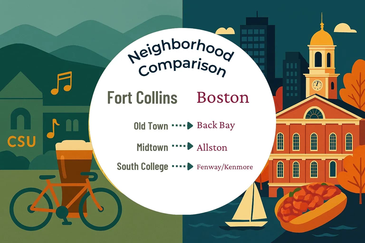 Fort Collins vs Boston Neighborhood Comparison