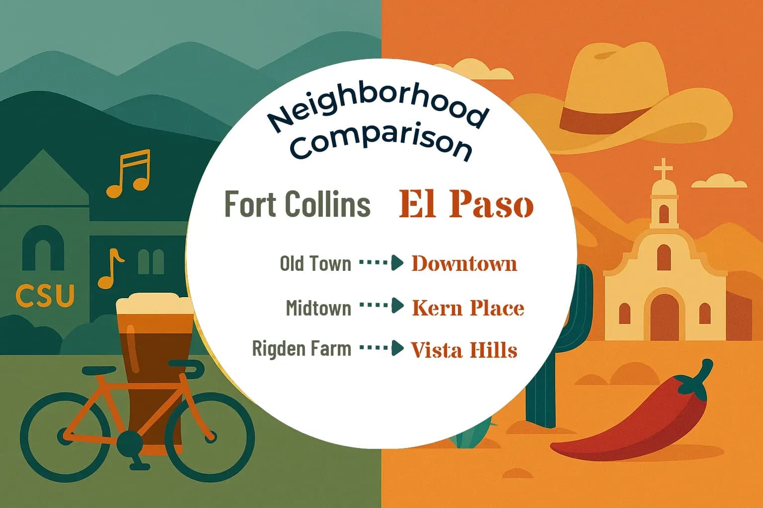 Fort Collins vs El Paso Neighborhood Comparison