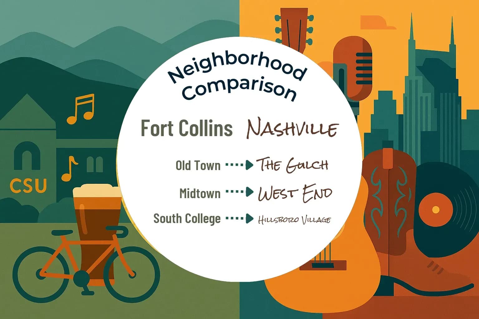 Fort Collins vs Nashville Neighborhood Comparison