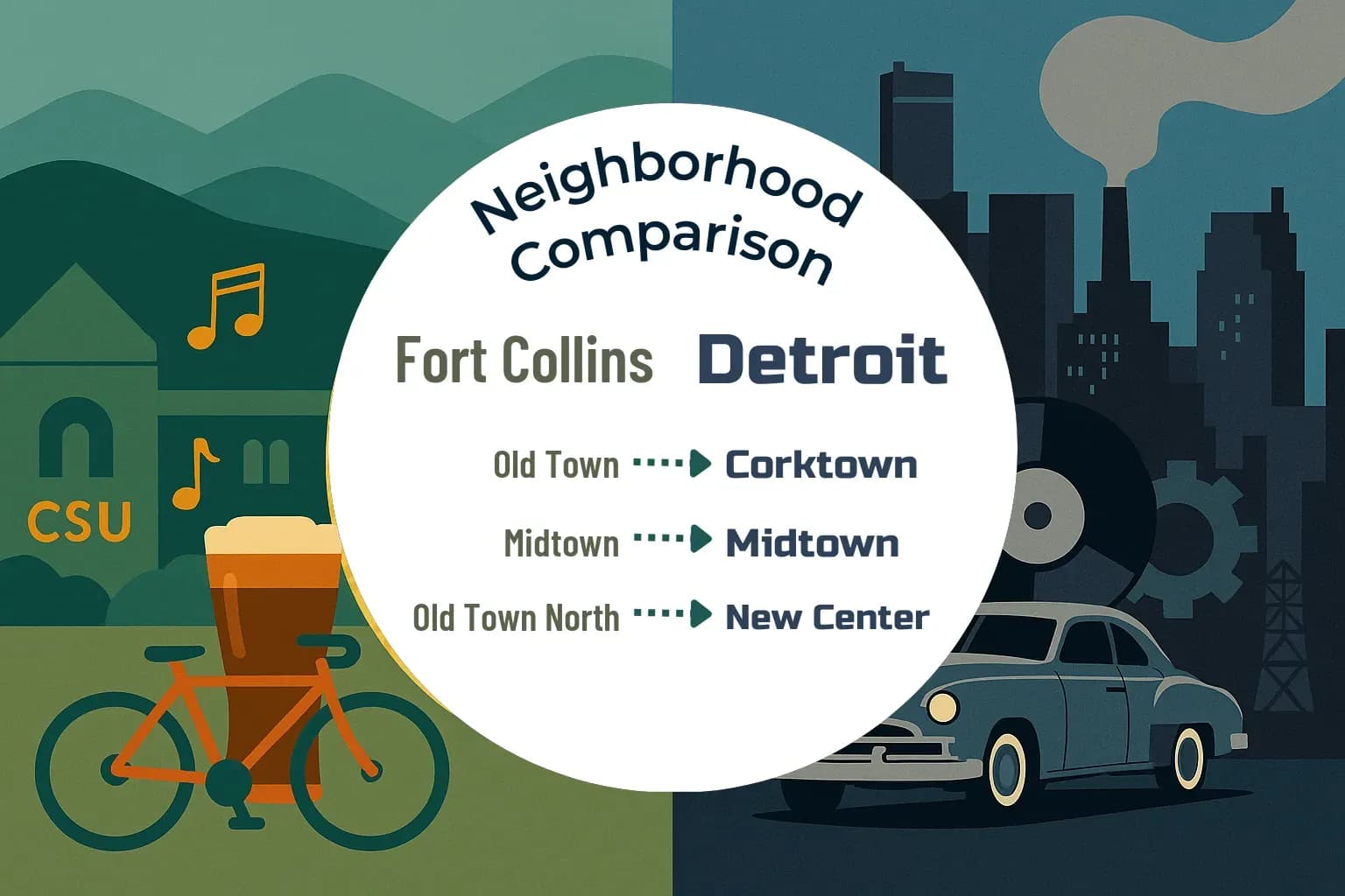 Fort Collins vs Detroit Neighborhood Comparison
