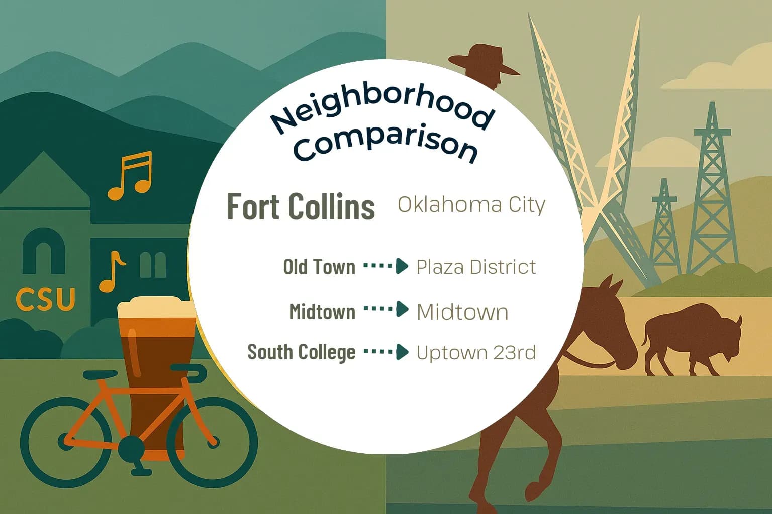 Fort Collins vs Oklahoma City Neighborhood Comparison