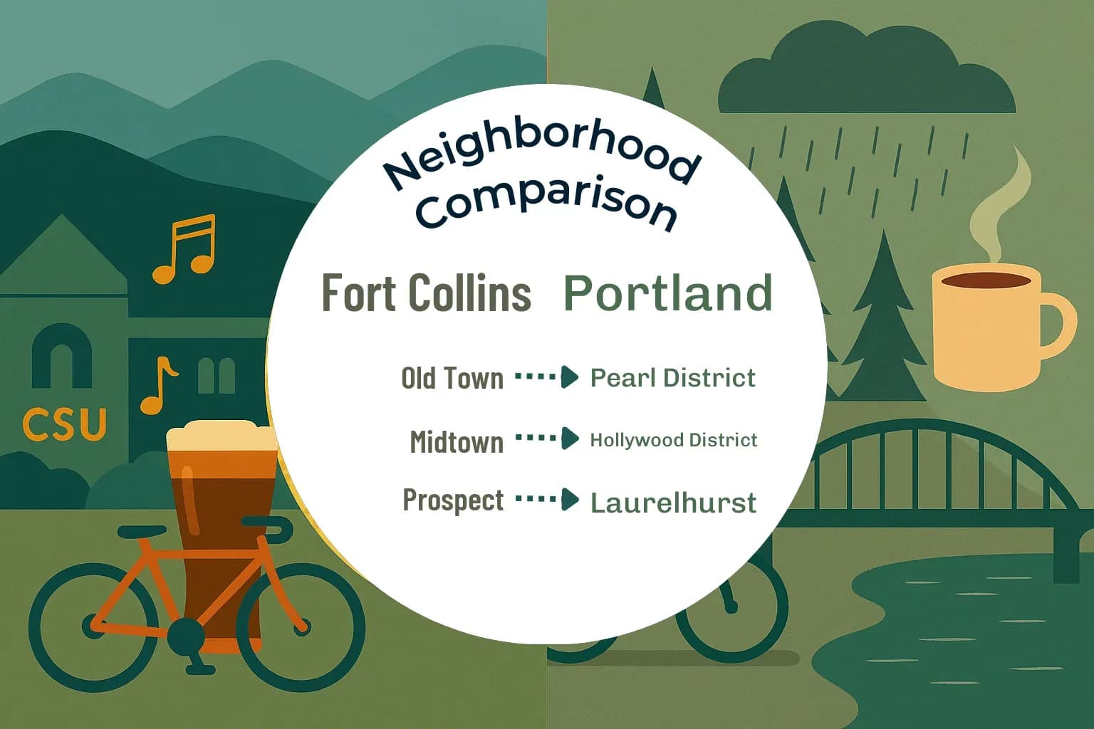 Fort Collins vs Portland Neighborhood Comparison