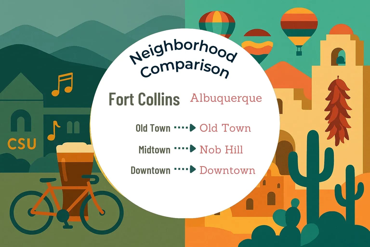 Fort Collins vs Albuquerque Neighborhood Comparison