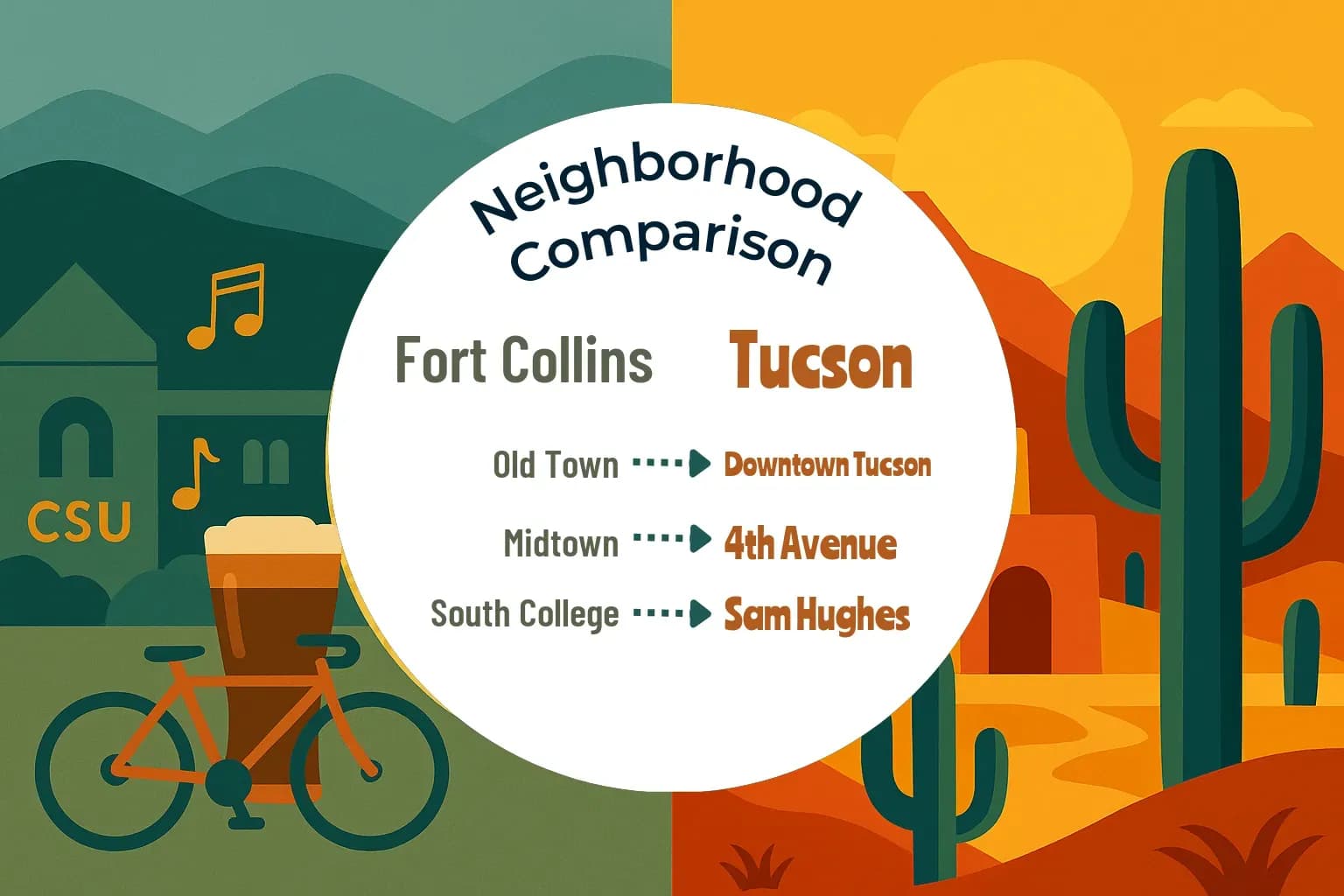Fort Collins vs Tucson Neighborhood Comparison