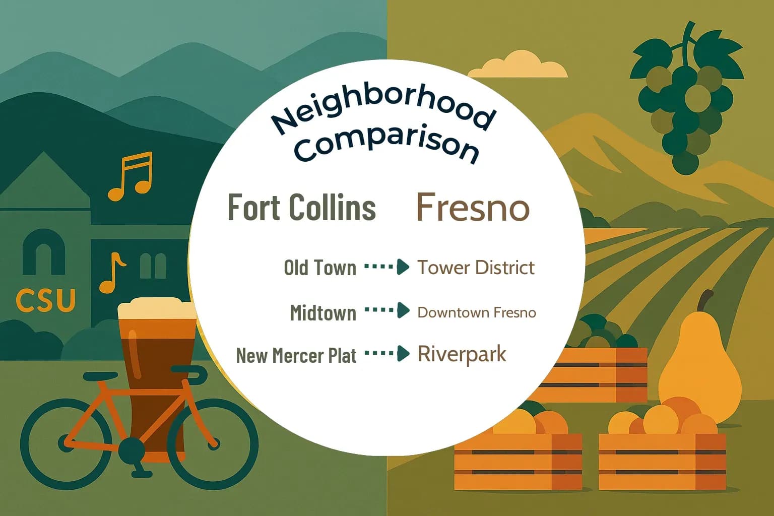 Fort Collins vs Fresno Neighborhood Comparison