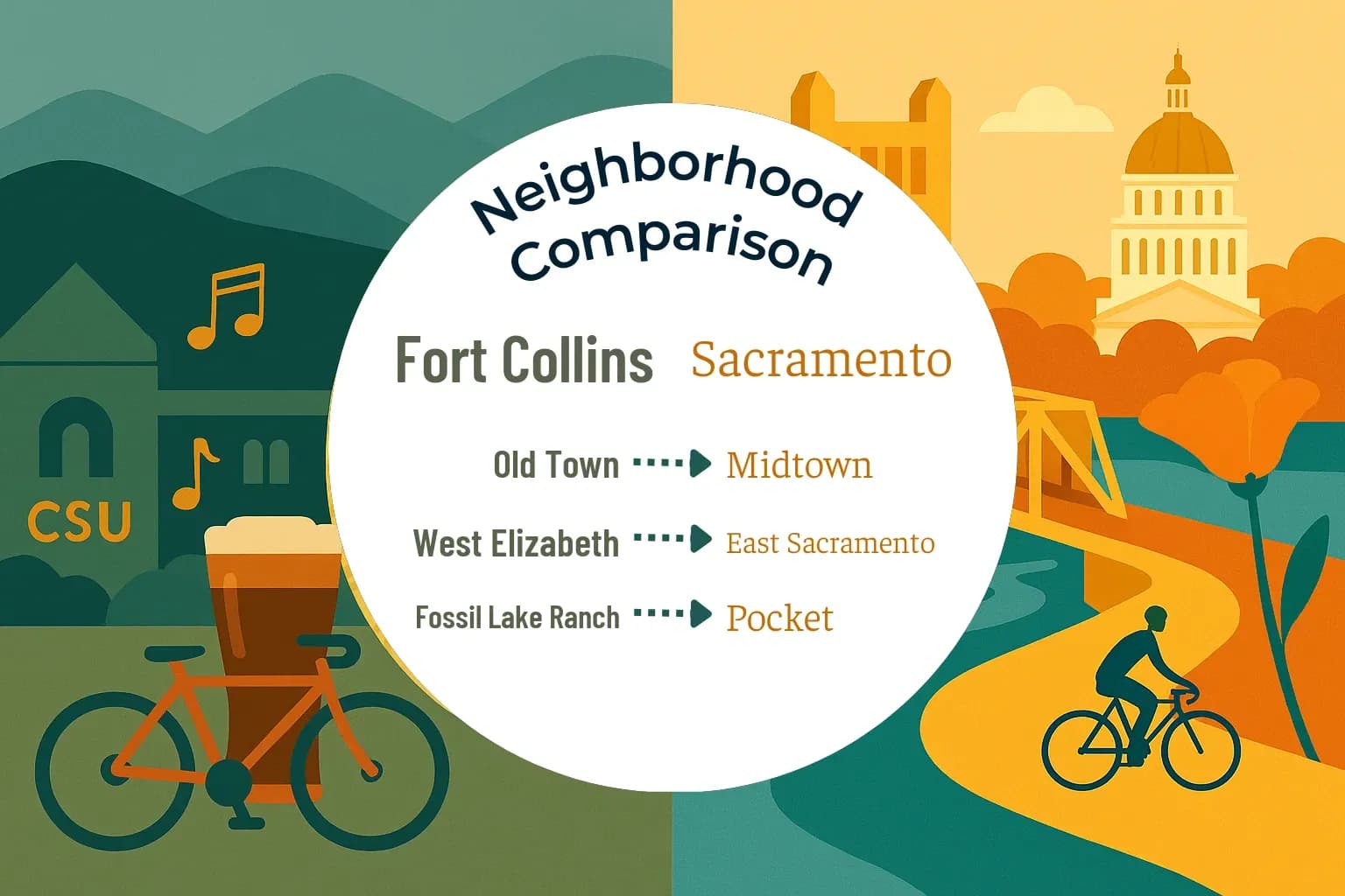 Fort Collins vs Sacramento Neighborhood Comparison