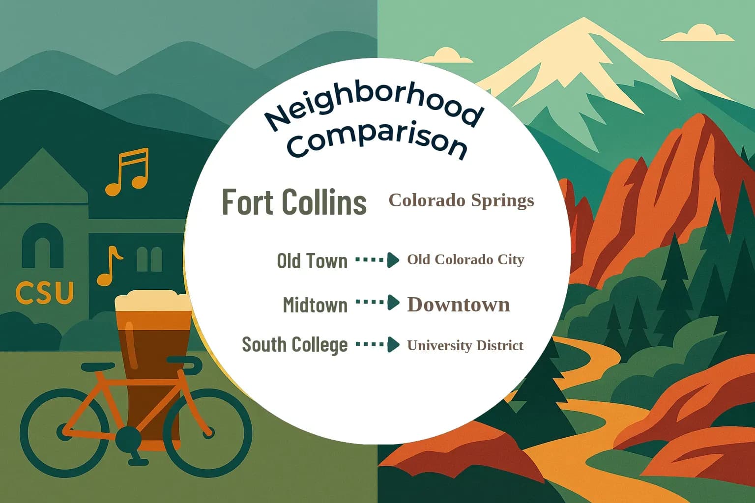 Fort Collins vs Colorado Springs Neighborhood Comparison