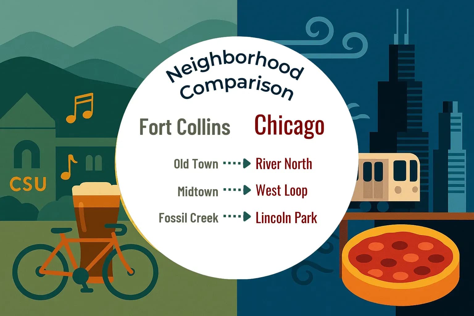 Fort Collins vs Chicago Neighborhood Comparison