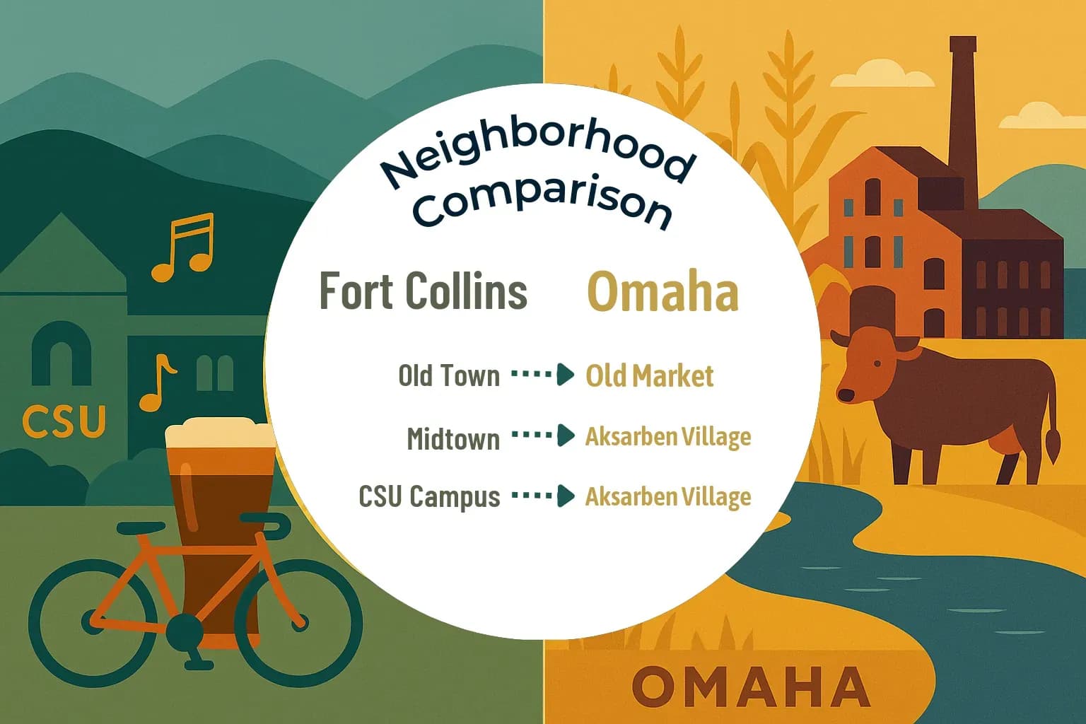 Fort Collins vs Omaha Neighborhood Comparison