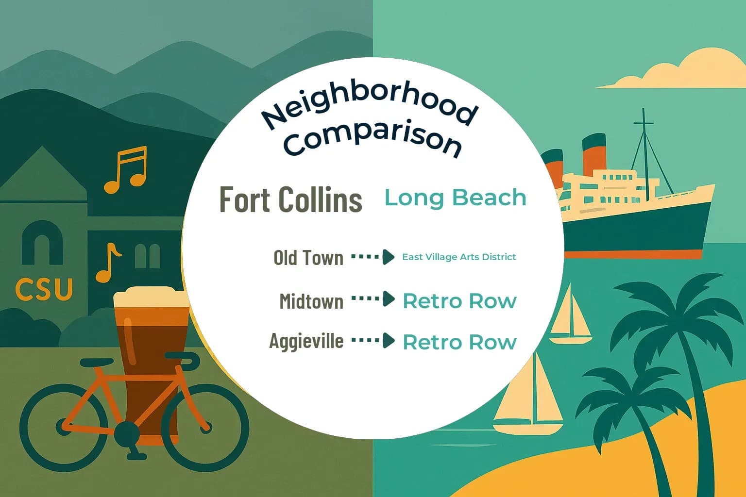 Fort Collins vs Long Beach Neighborhood Comparison