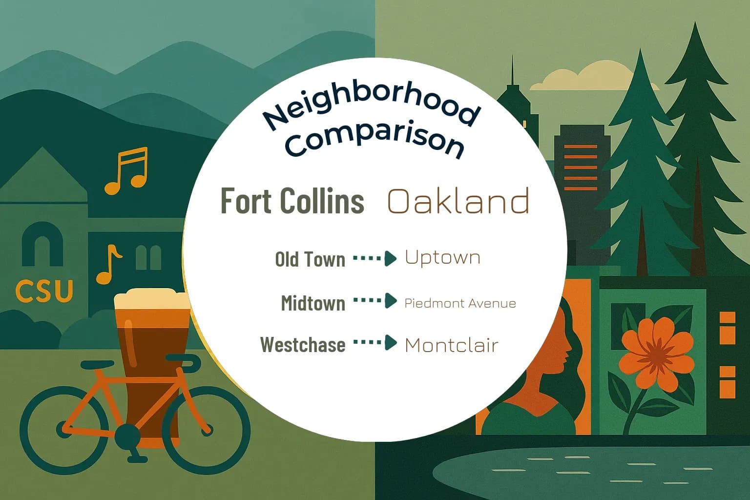 Fort Collins vs Oakland Neighborhood Comparison