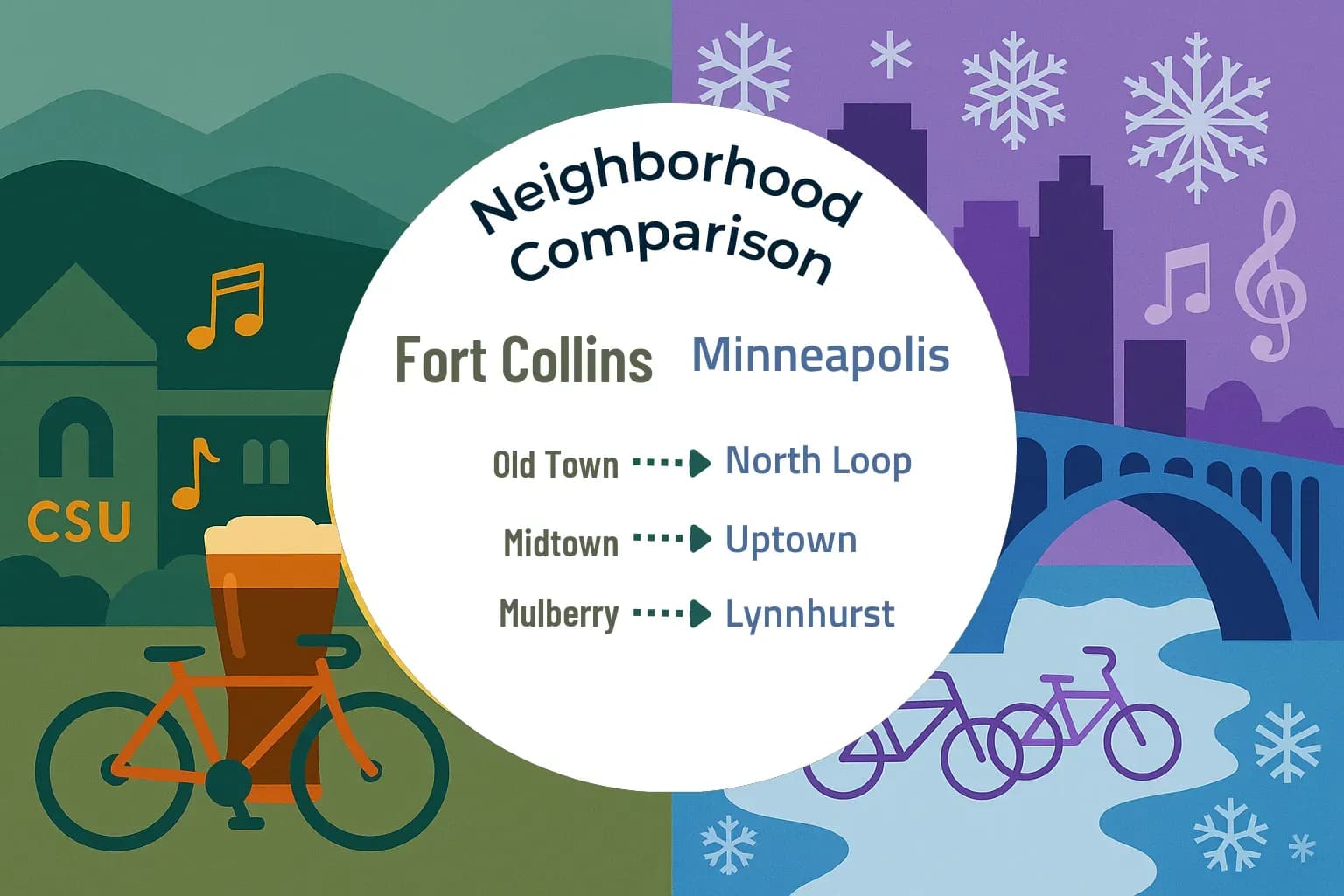 Fort Collins vs Minneapolis Neighborhood Comparison