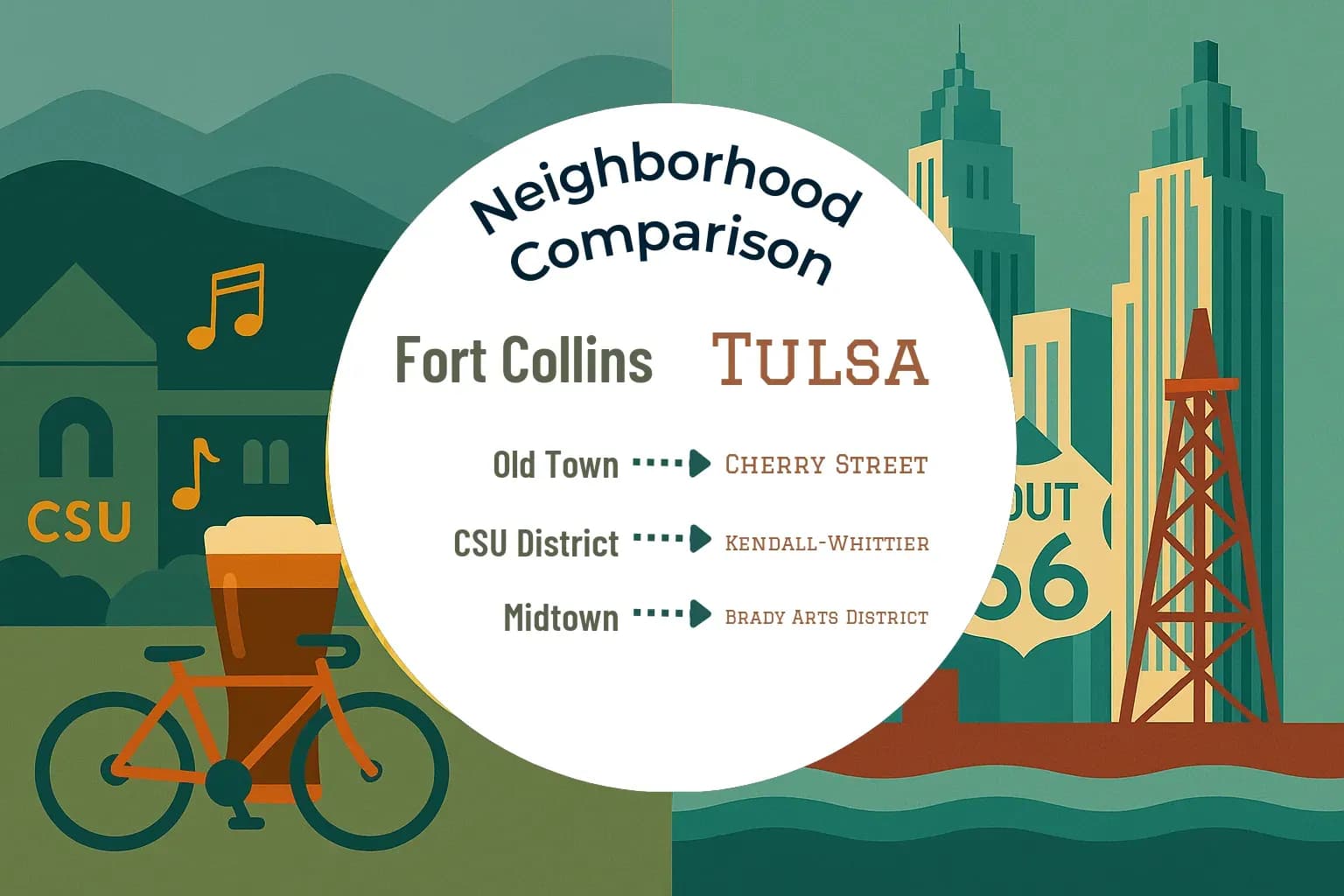 Fort Collins vs Tulsa Neighborhood Comparison