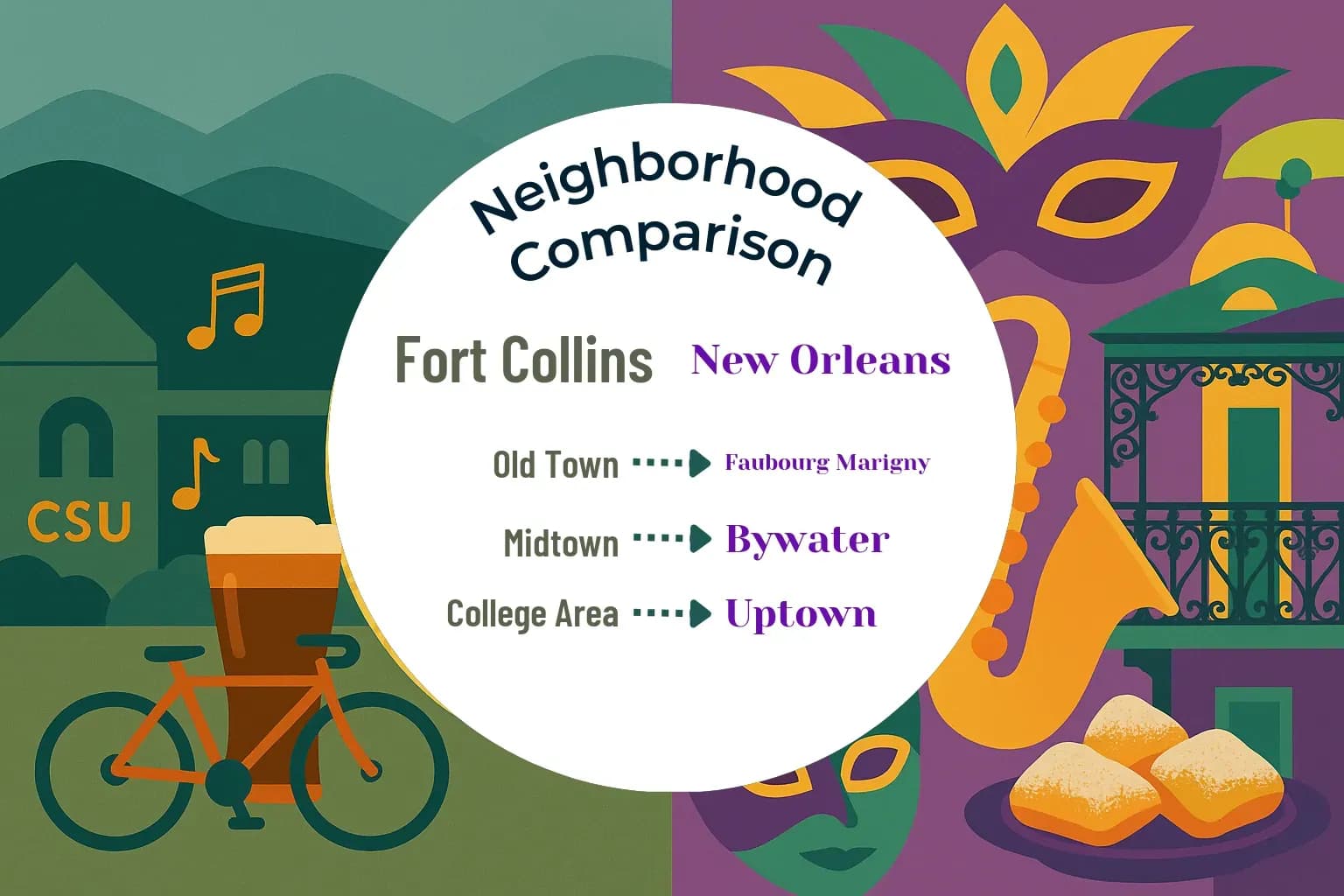 Fort Collins vs New Orleans Neighborhood Comparison