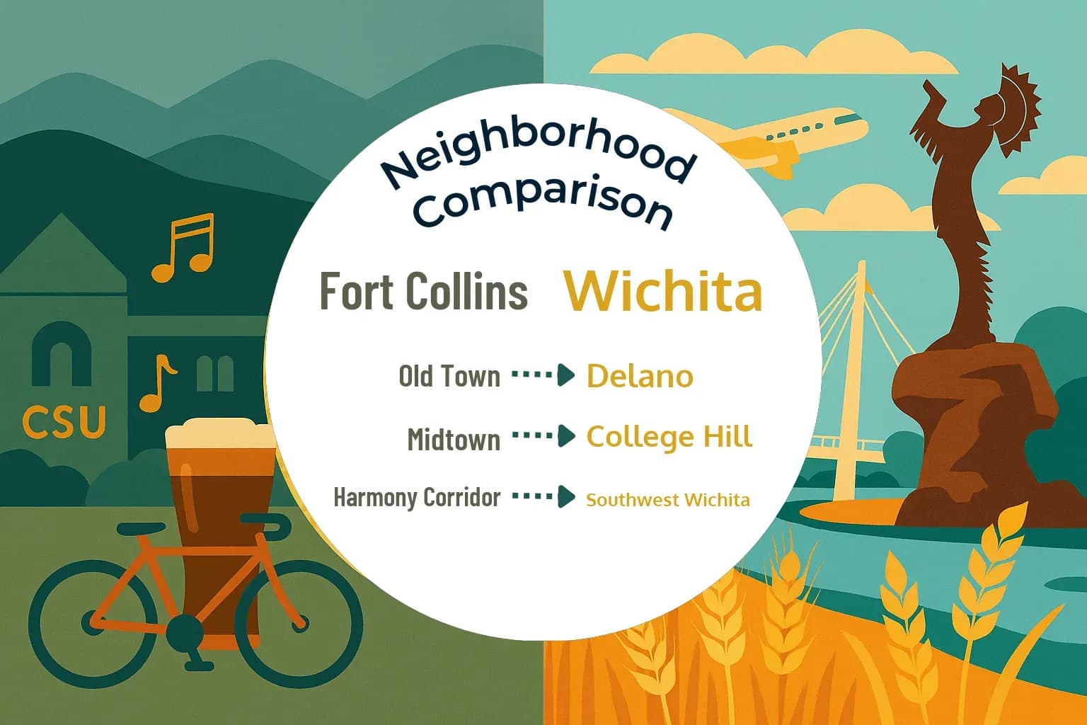 Fort Collins vs Wichita Neighborhood Comparison