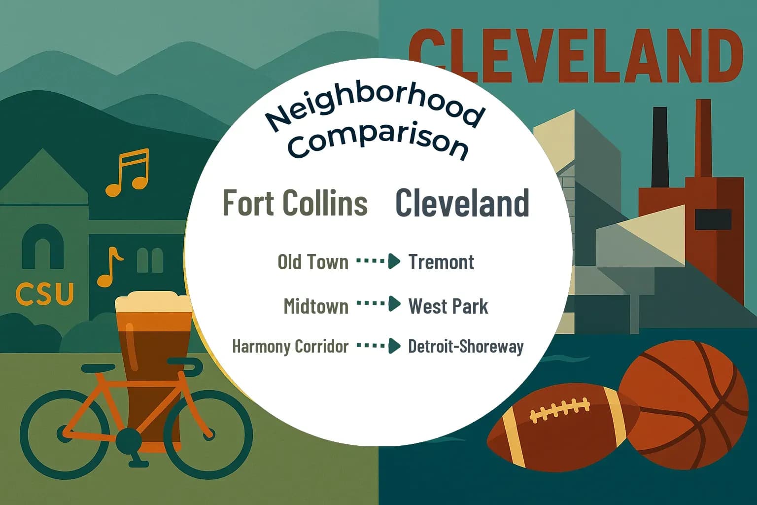 Fort Collins vs Cleveland Neighborhood Comparison