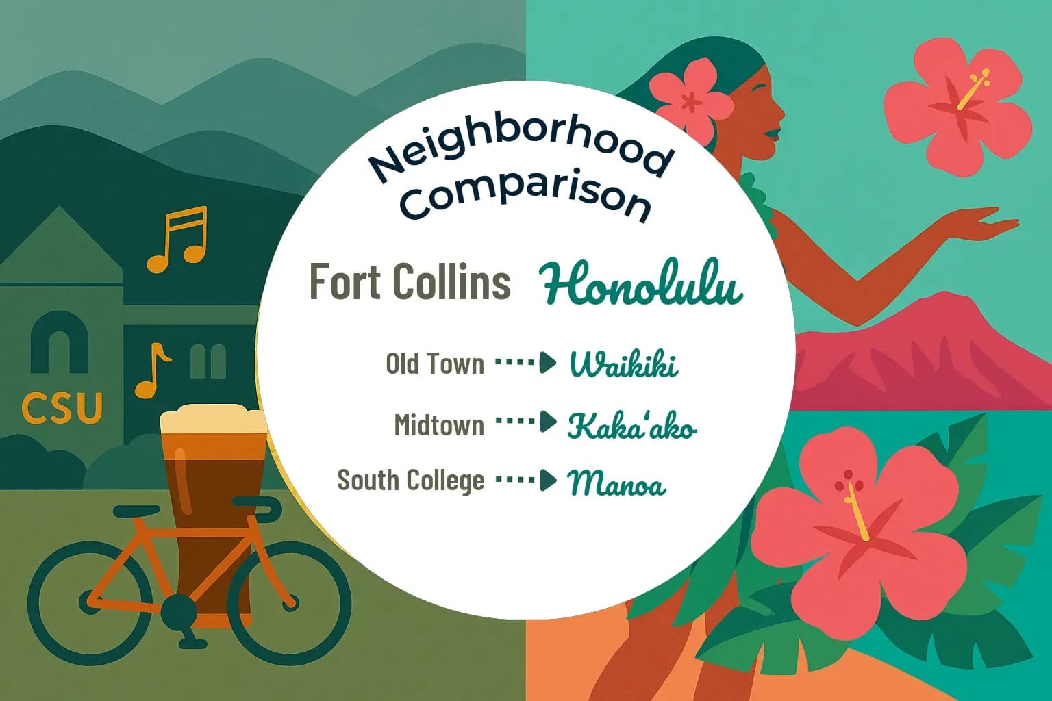 Fort Collins vs Honolulu Neighborhood Comparison