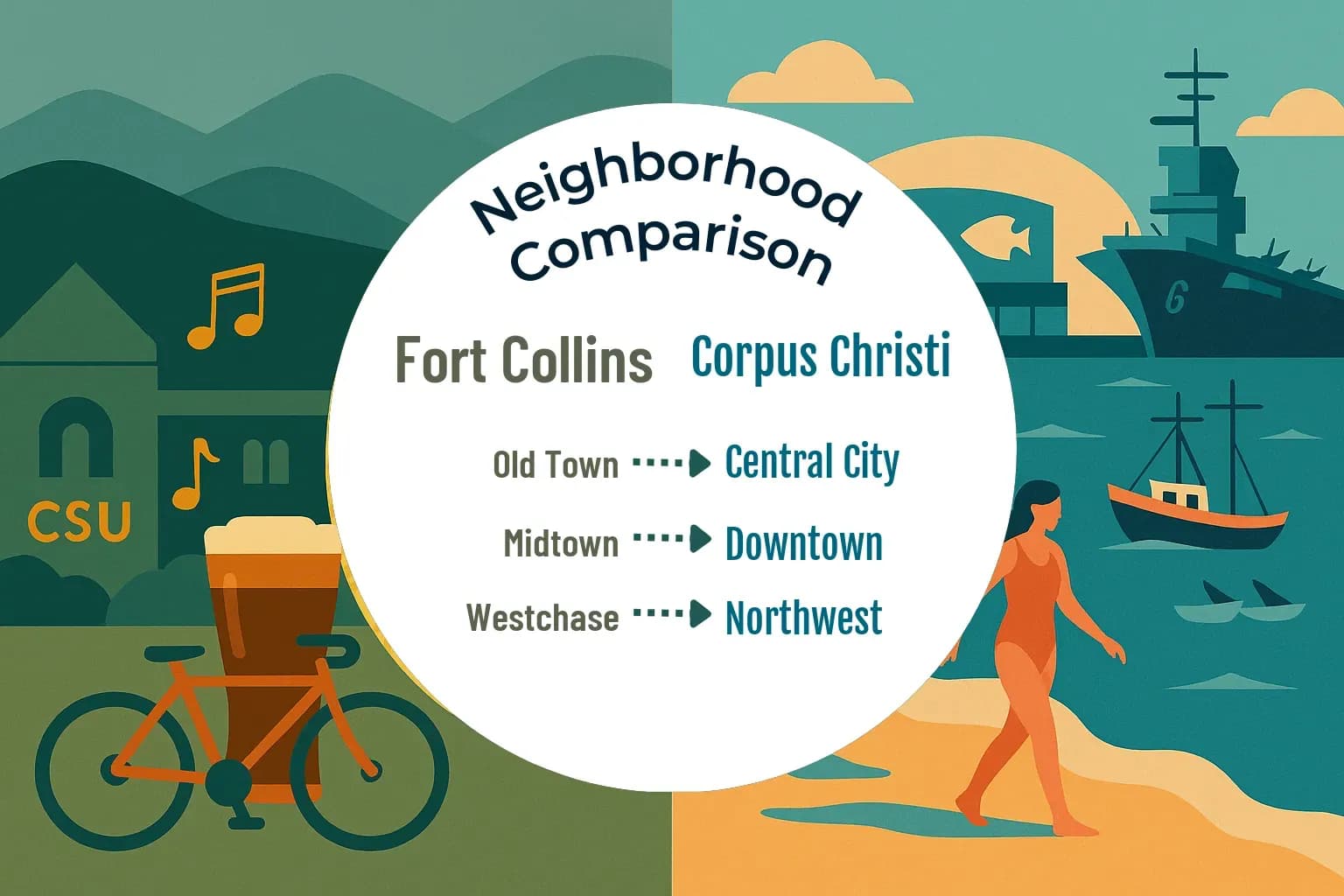 Fort Collins vs Corpus Christi Neighborhood Comparison