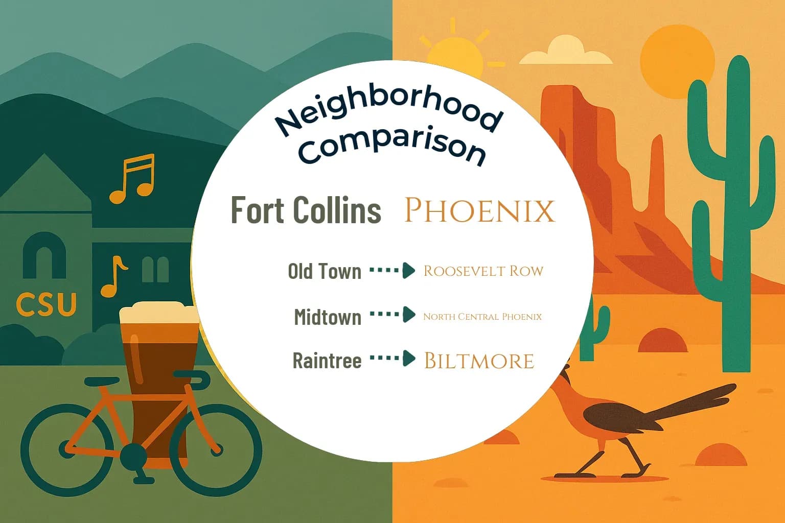 Fort Collins vs Phoenix Neighborhood Comparison