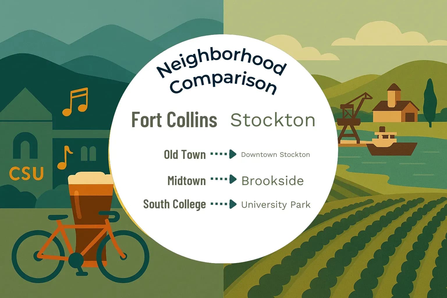Fort Collins vs Stockton Neighborhood Comparison