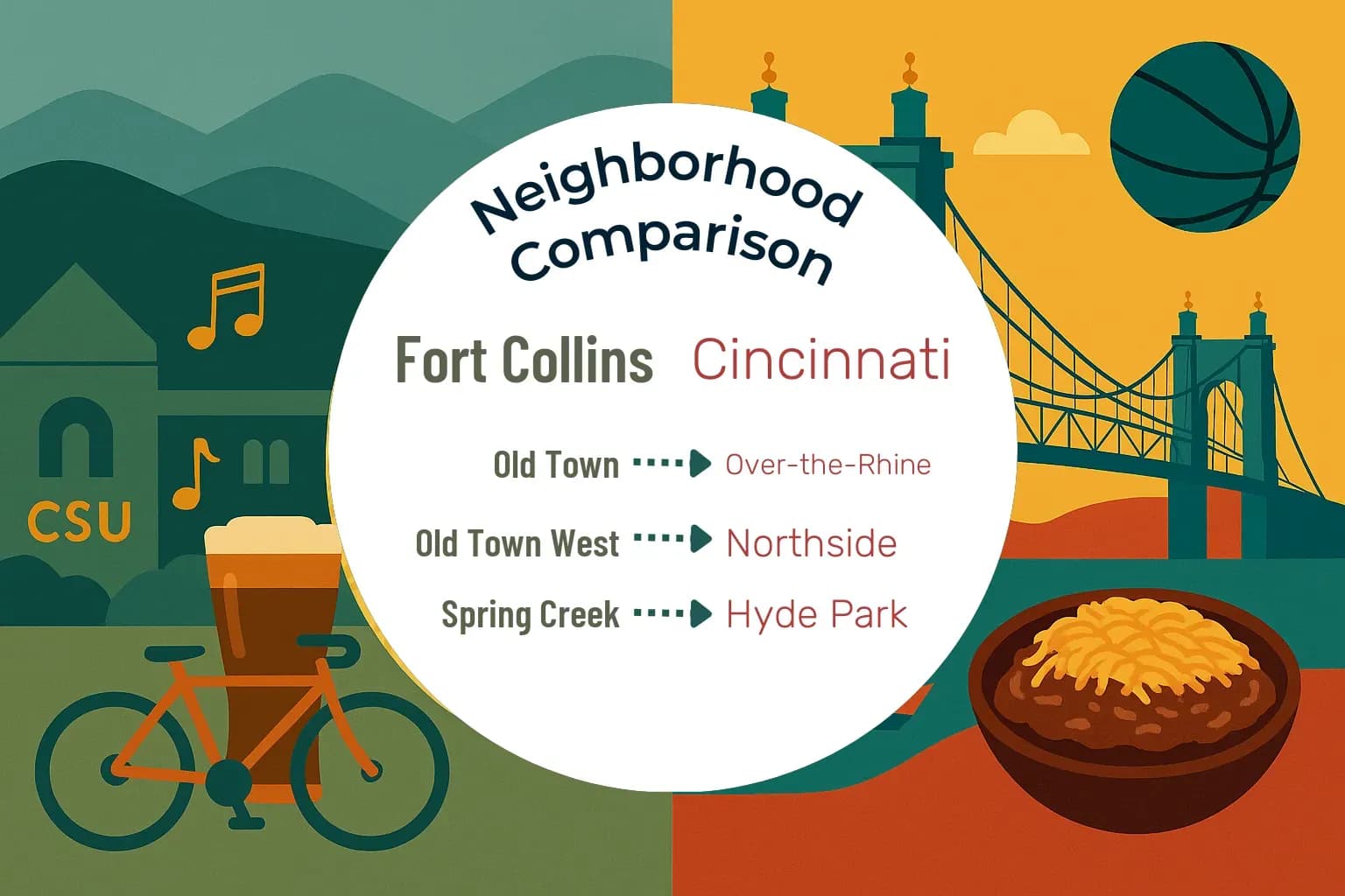 Fort Collins vs Cincinnati Neighborhood Comparison