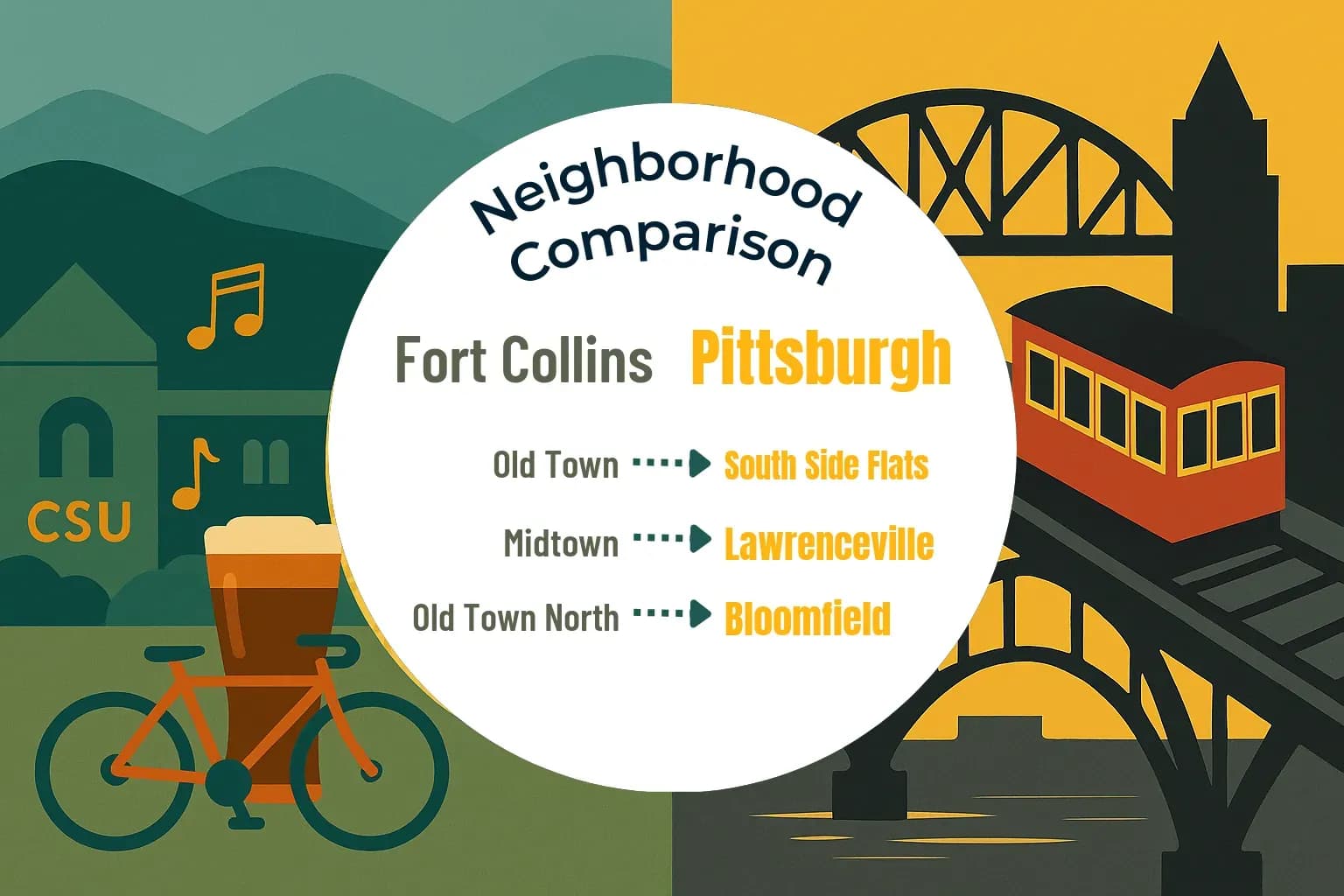 Fort Collins vs Pittsburgh Neighborhood Comparison