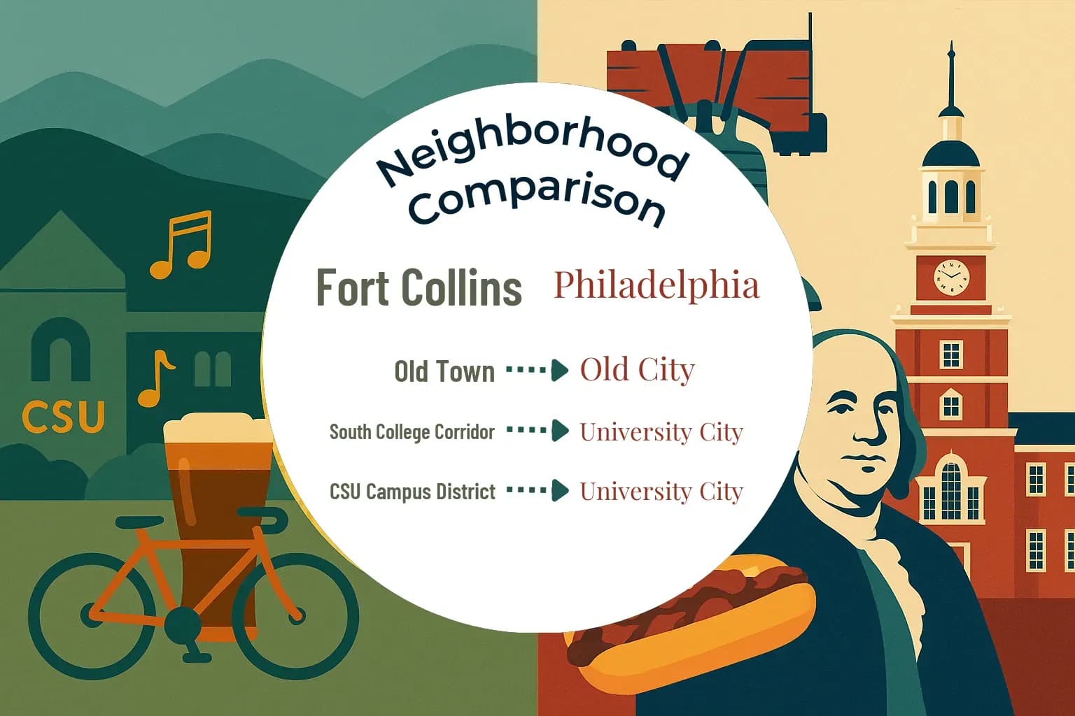Fort Collins vs Philadelphia Neighborhood Comparison