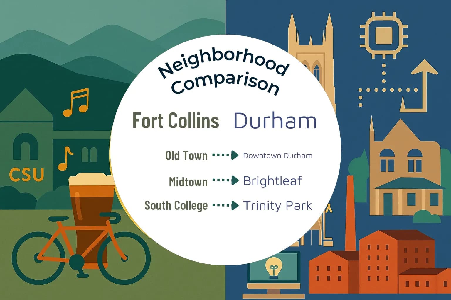 Fort Collins vs Durham Neighborhood Comparison