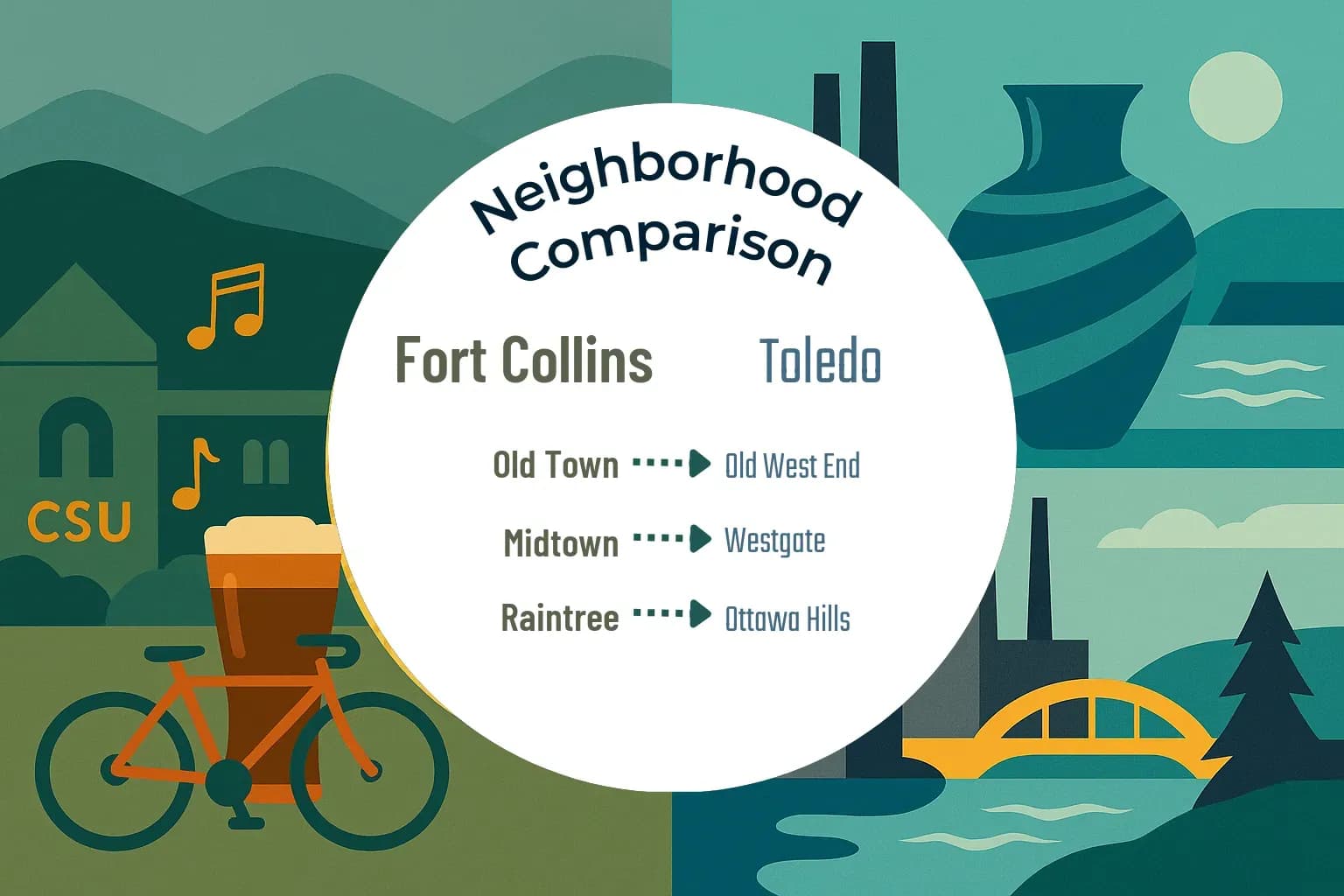 Fort Collins vs Toledo Neighborhood Comparison