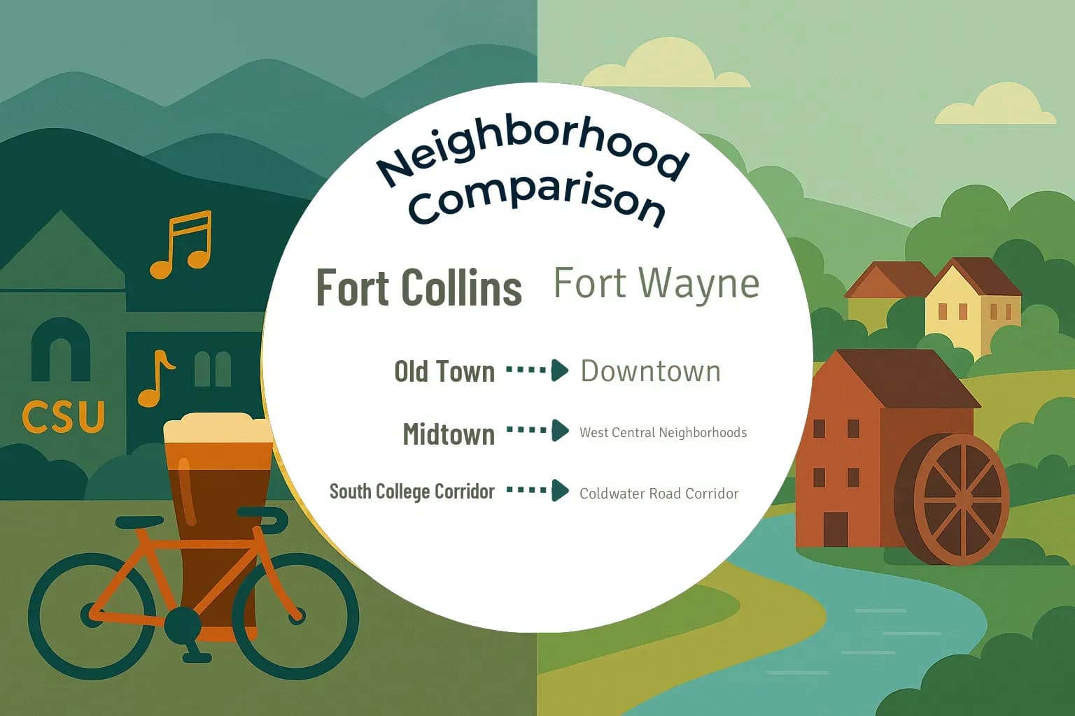 Fort Collins vs Fort Wayne Neighborhood Comparison