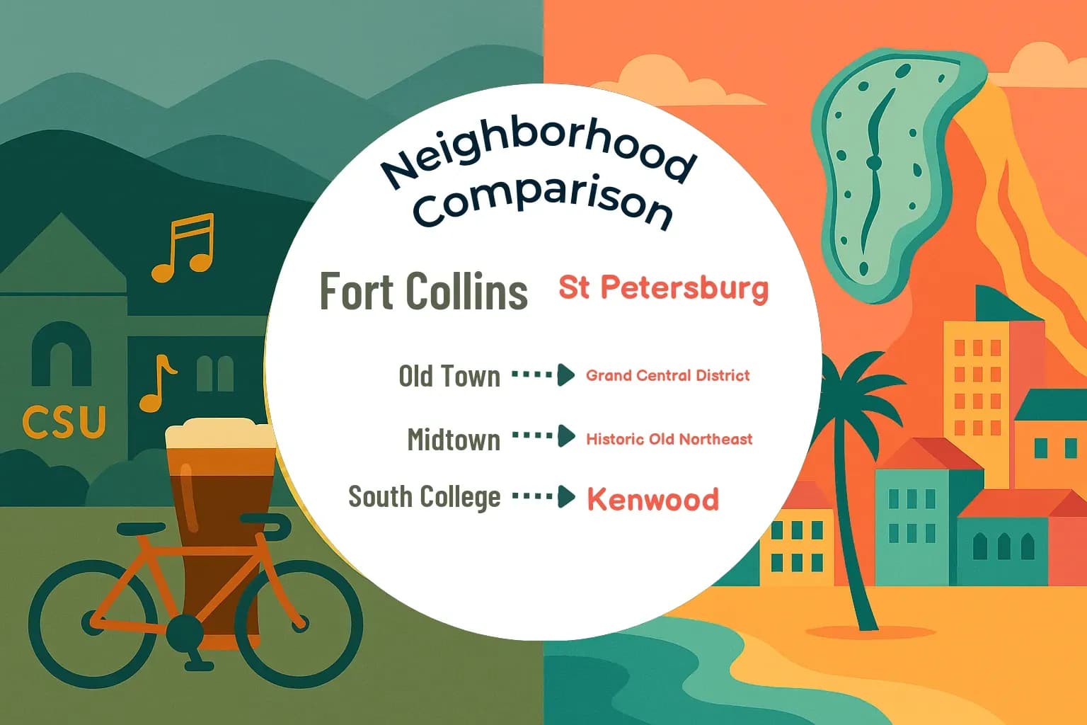 Fort Collins vs St. Petersburg Neighborhood Comparison