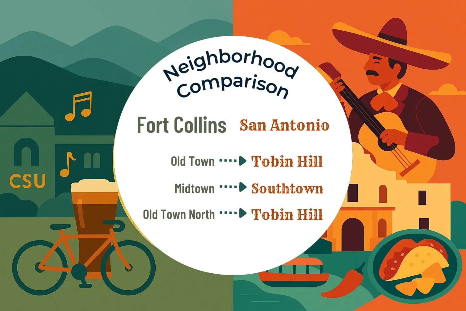Fort Collins vs San Antonio Neighborhood Comparison
