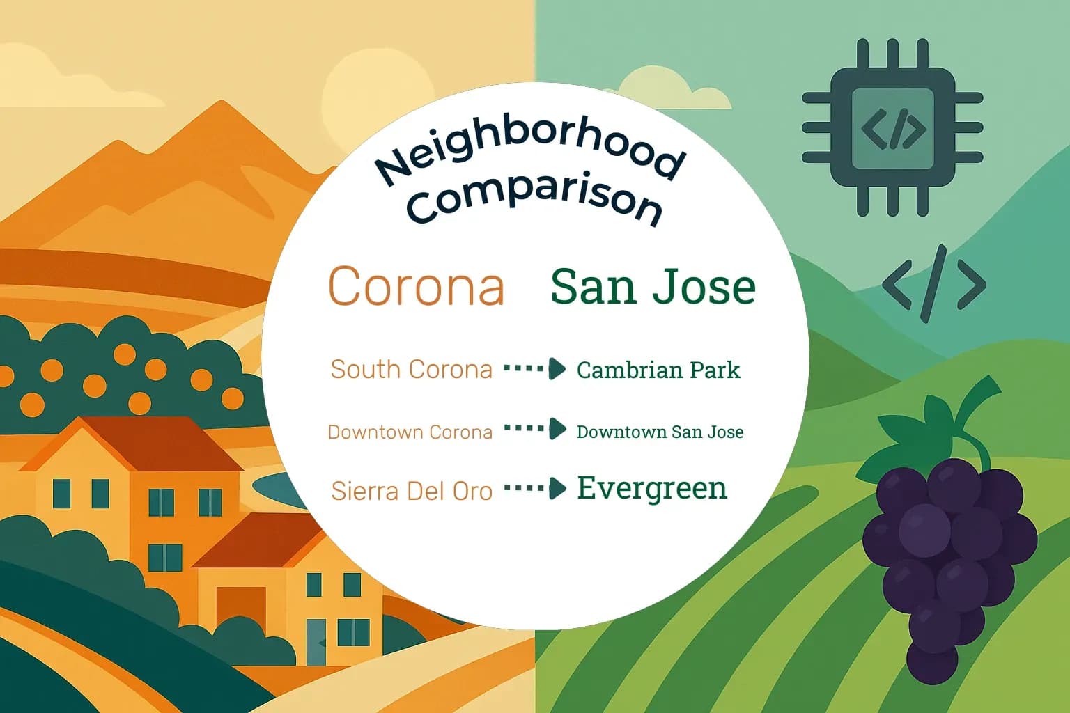 Corona vs San Jose Neighborhood Comparison