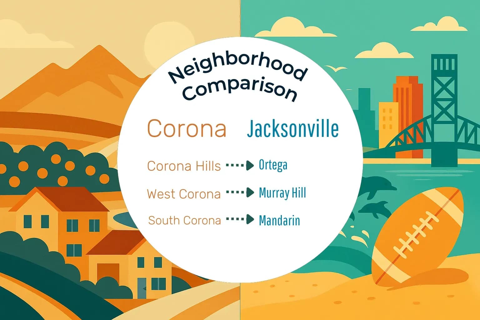Corona vs Jacksonville Neighborhood Comparison
