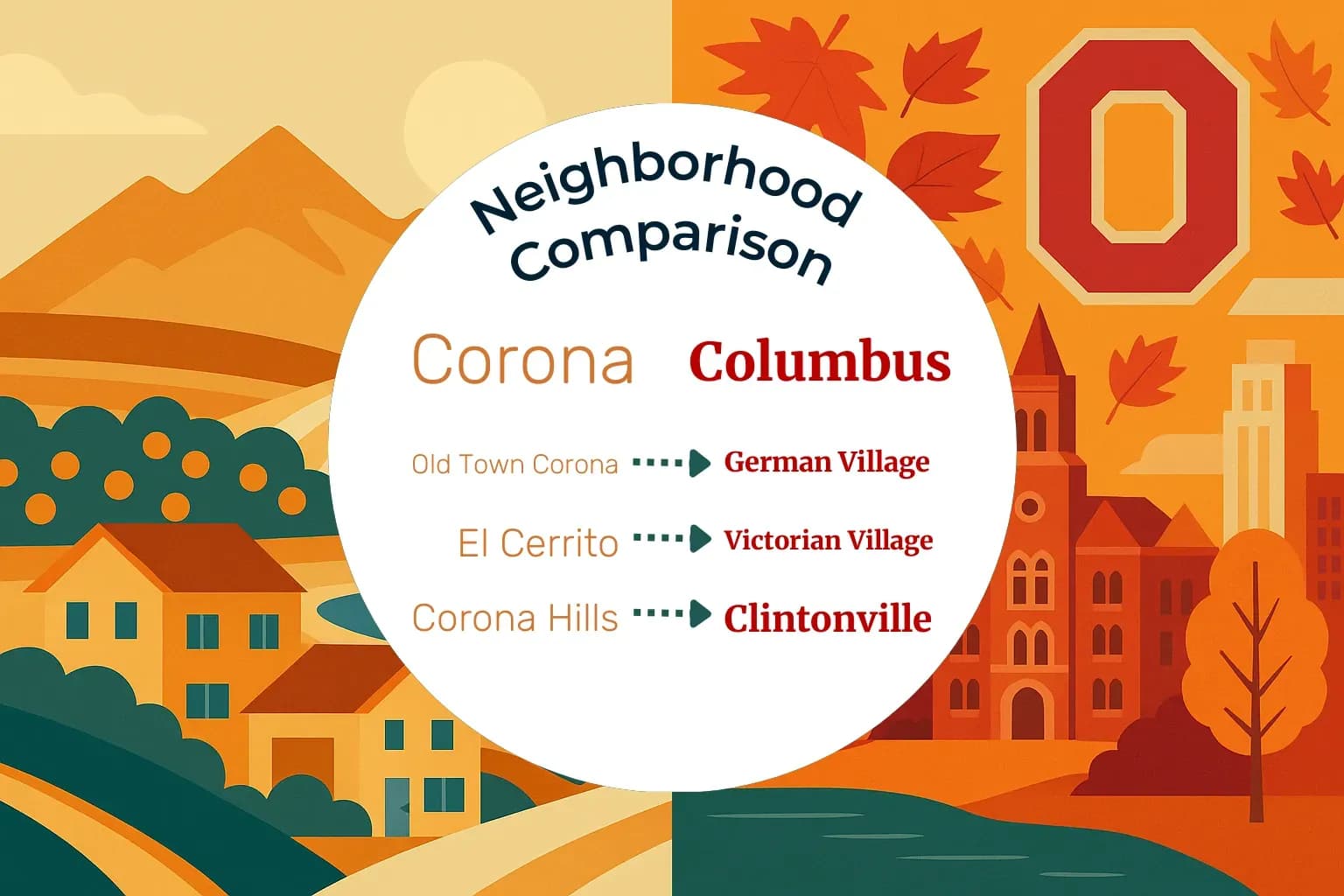 Corona vs Columbus Neighborhood Comparison
