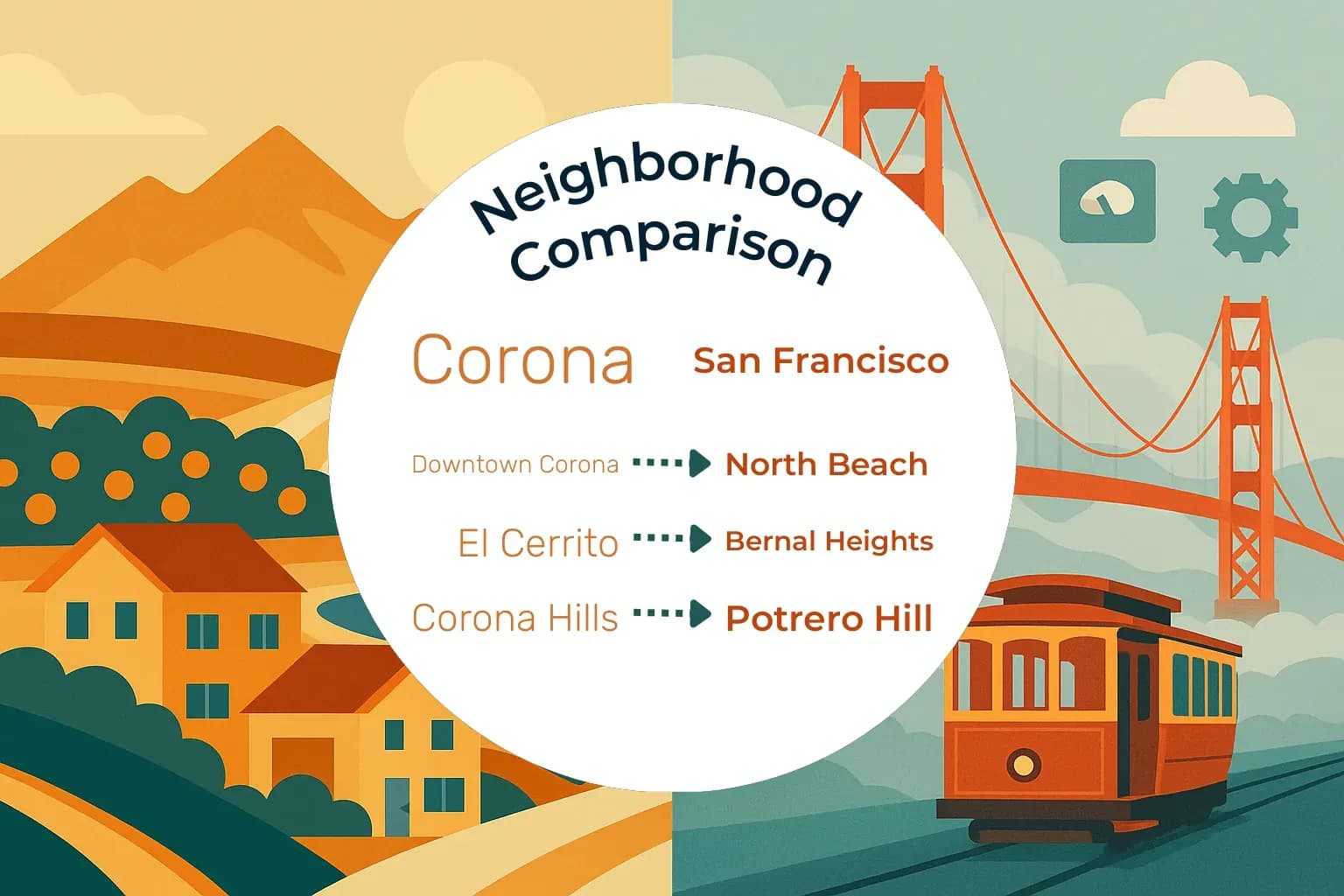 Corona vs San Francisco Neighborhood Comparison