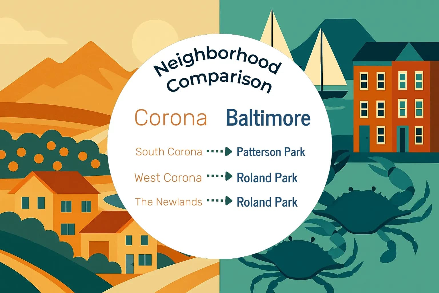 Corona vs Baltimore Neighborhood Comparison