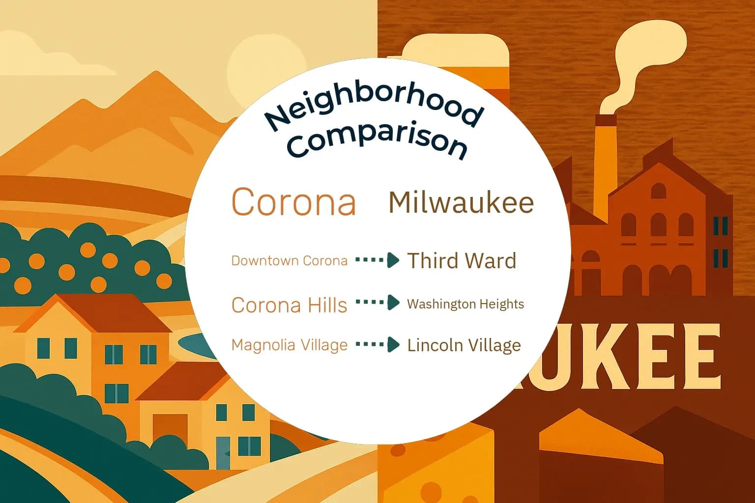 Corona vs Milwaukee Neighborhood Comparison