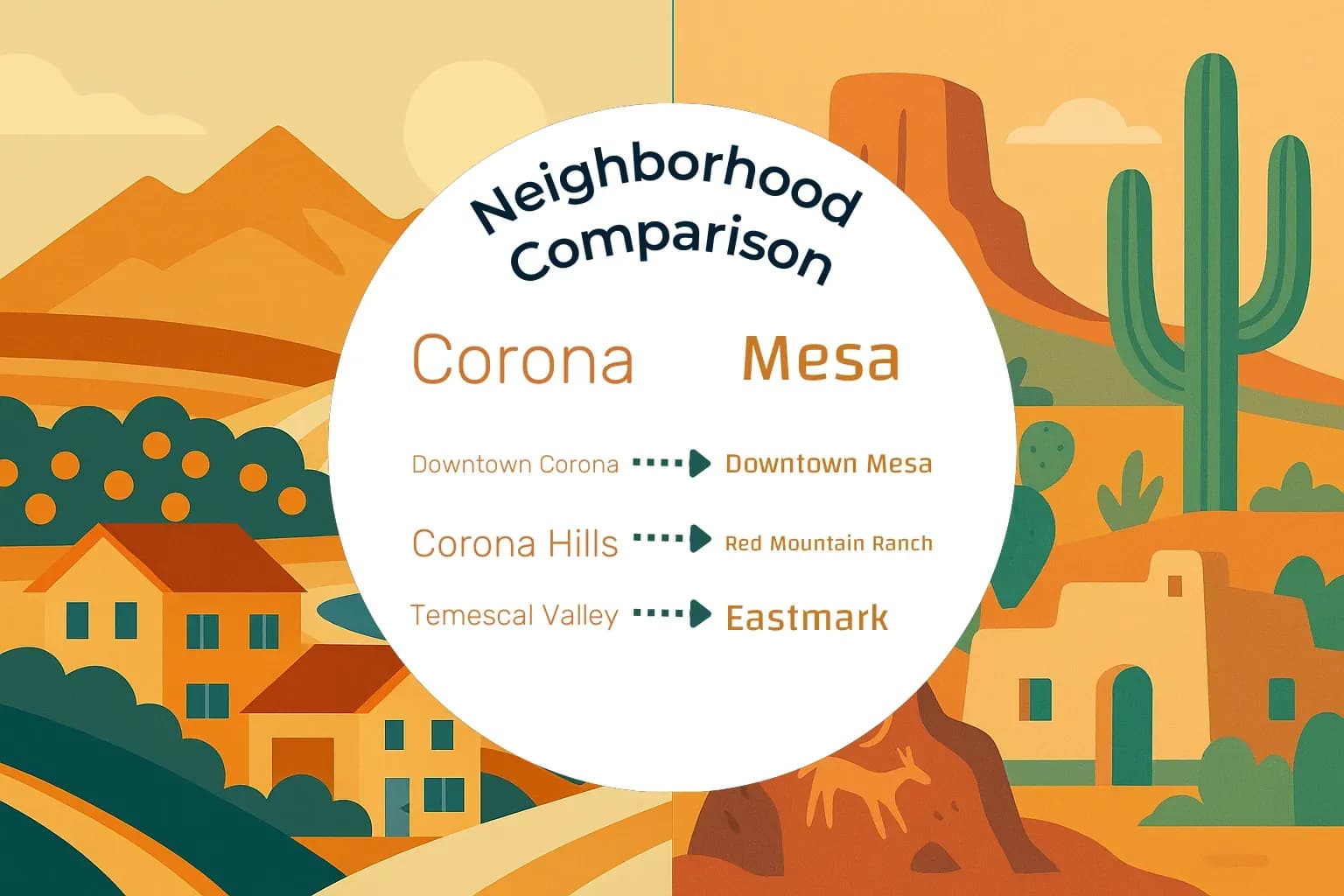 Corona vs Mesa Neighborhood Comparison